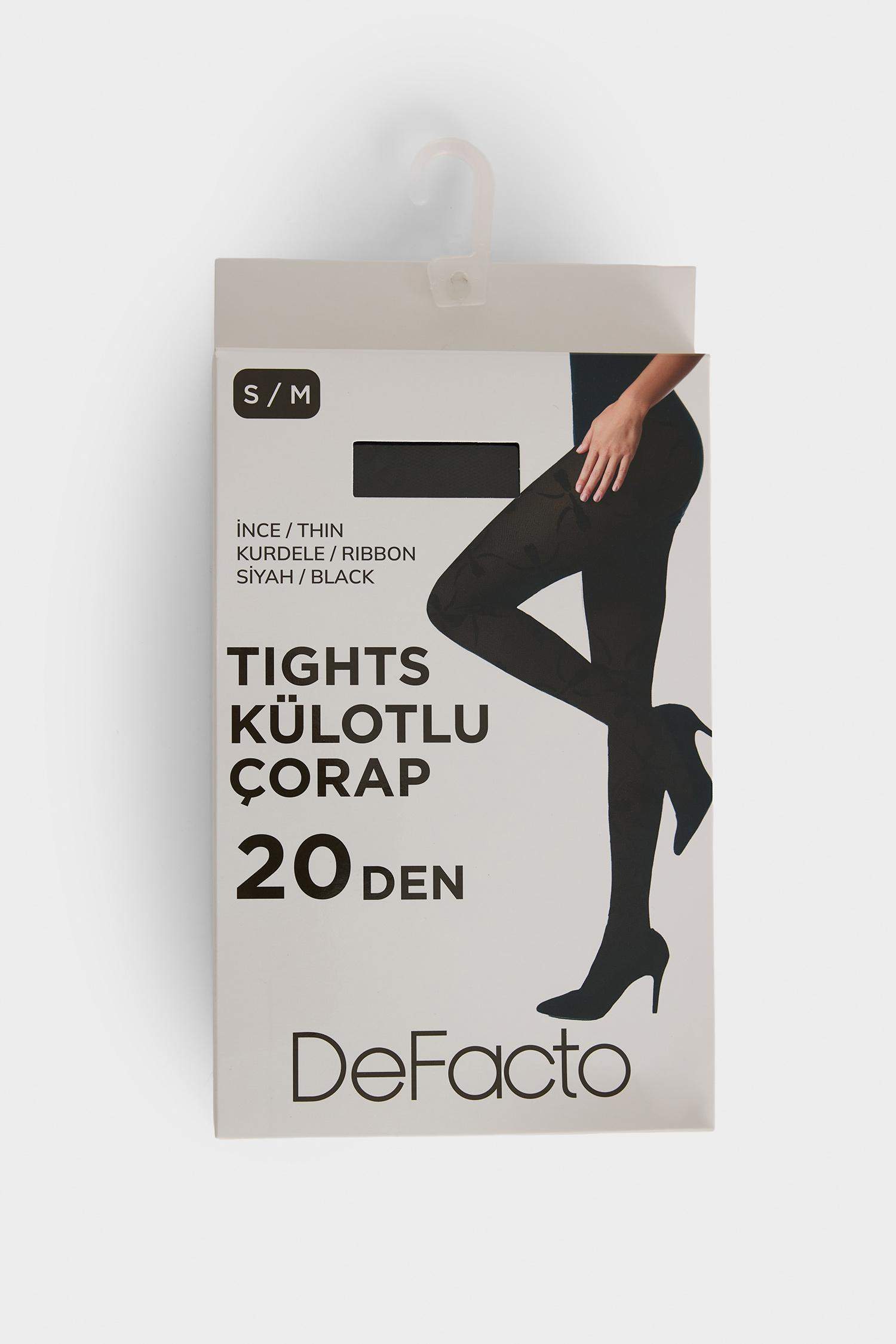 Kadın Baskılı 20 Denye Külotlu Çorap