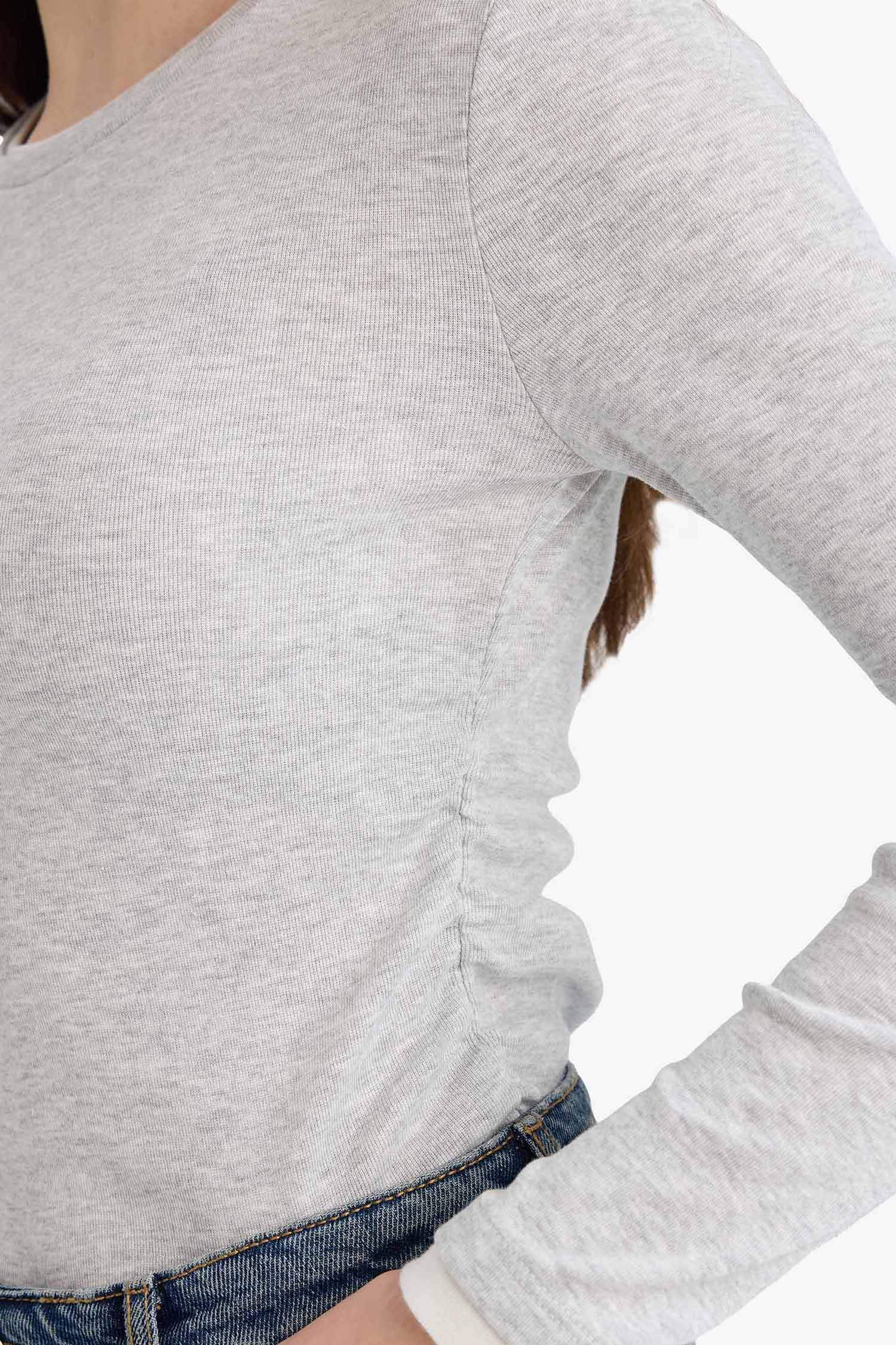 Slim Fit Crew Neck Ribbed T-Shirt