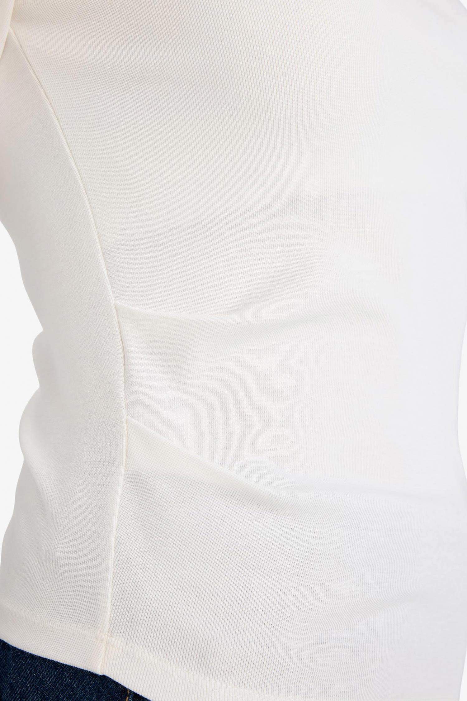 Slim Fit Crew Neck Ribbed Long Sleeve T-Shirt