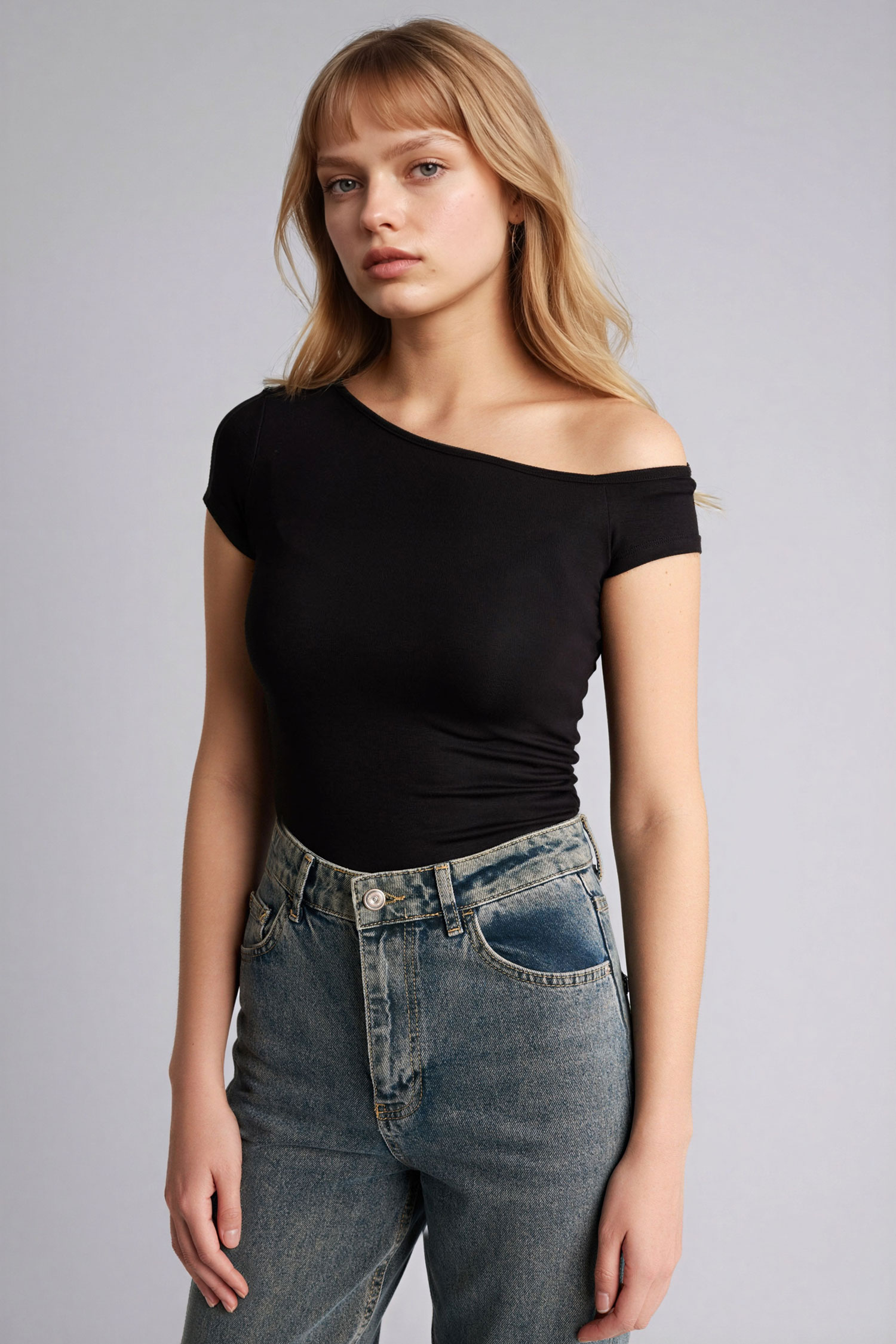 DeFacto Fitted Kısa kollu Modal Bluz görsel 2