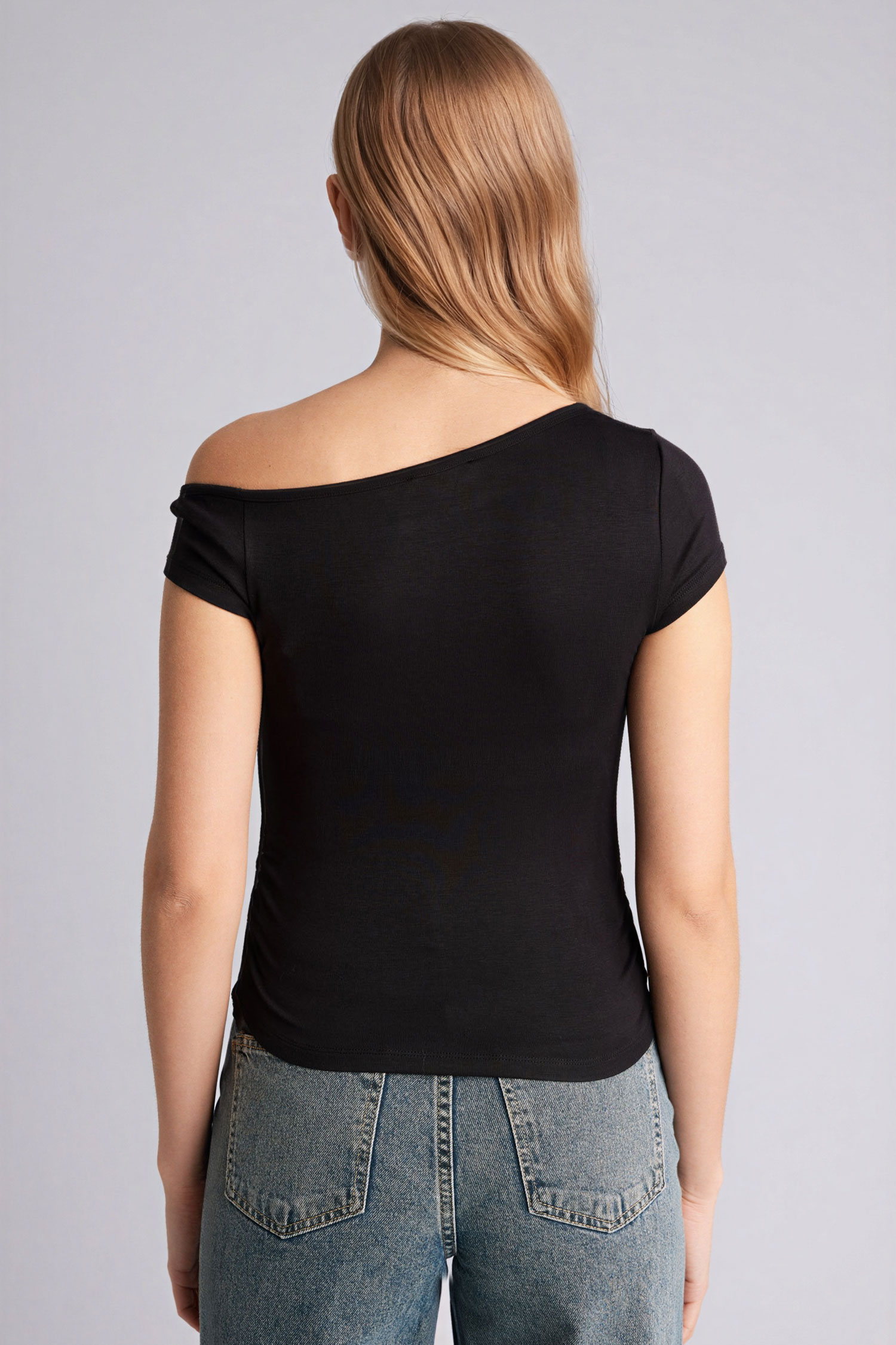 DeFacto Fitted Kısa kollu Modal Bluz görsel 4