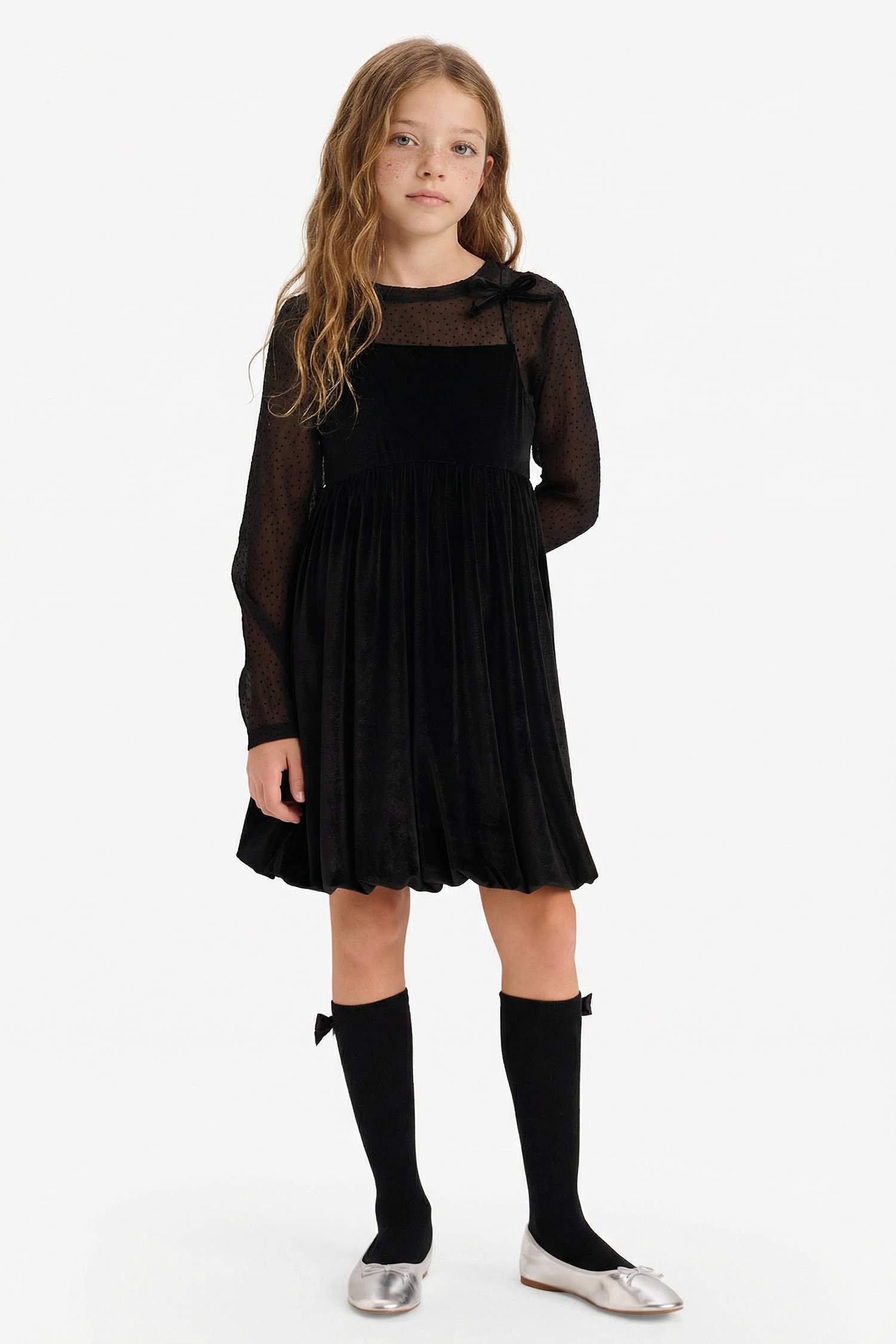 فستان قصة عادية من قطعتين