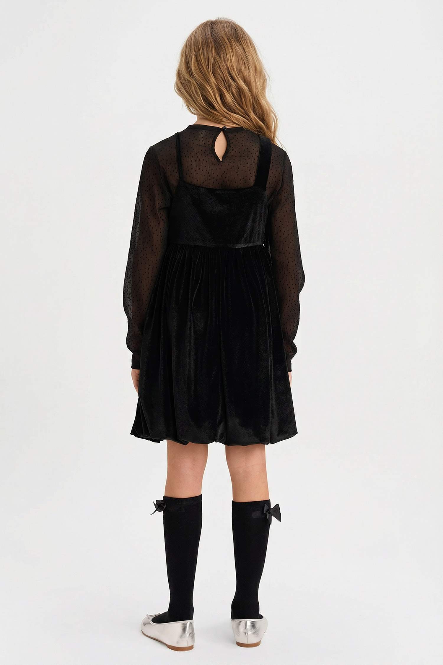 فستان قصة عادية من قطعتين