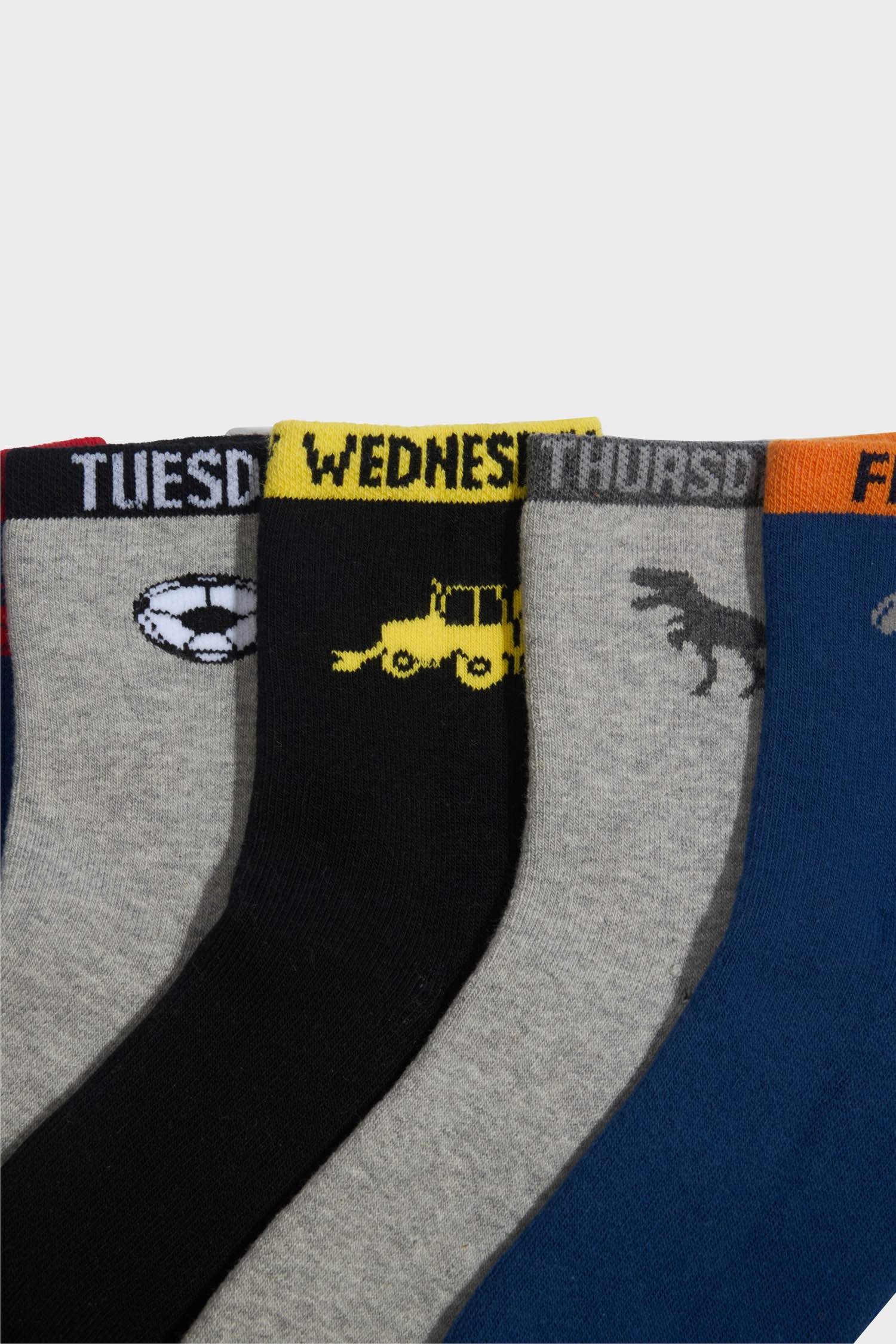 Erkek Çocuk 5'li Pamuklu Uzun Çorap