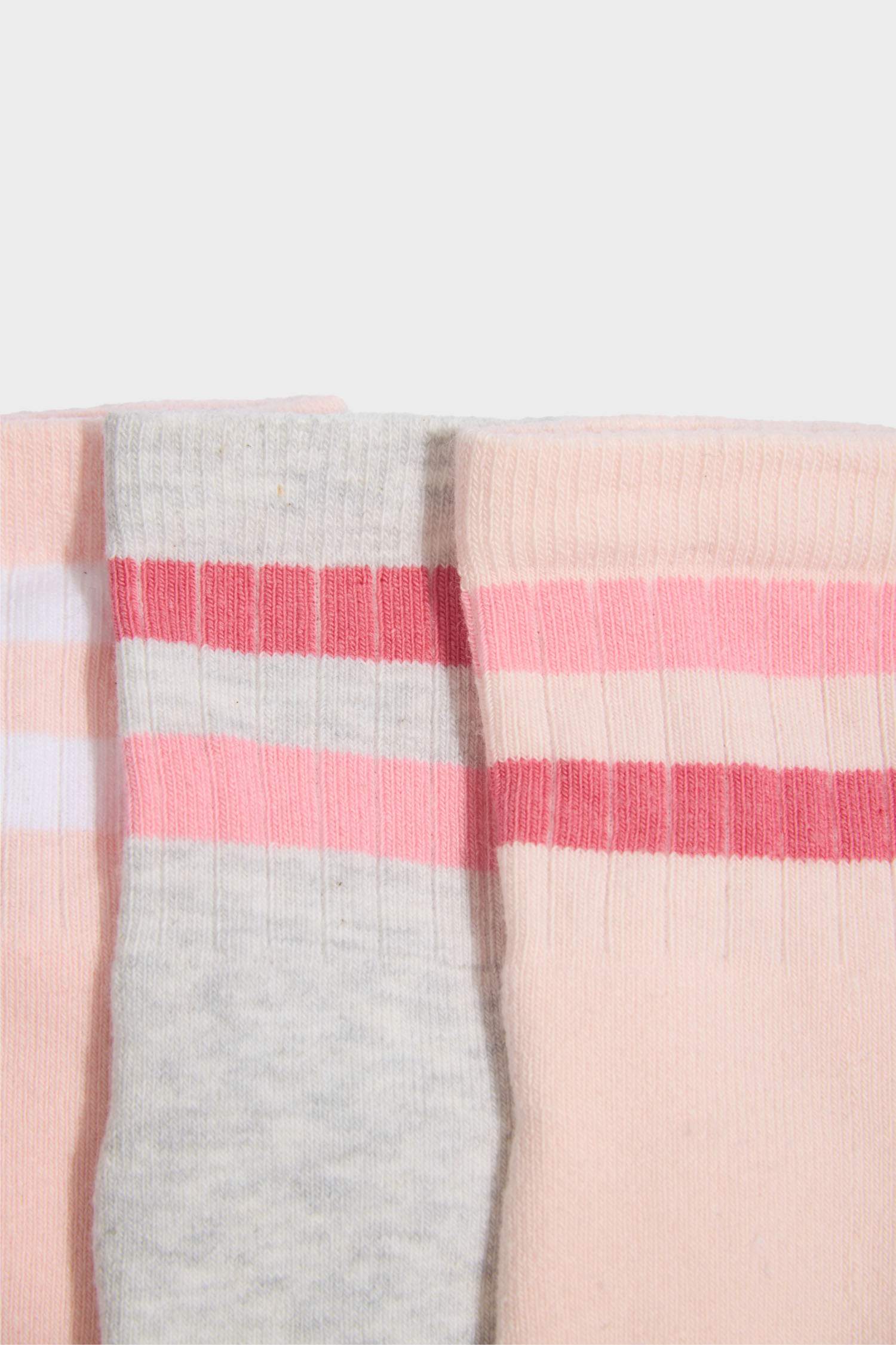 Kız Bebek Dikişsiz 3'lü Pamuklu Havlu Çorap