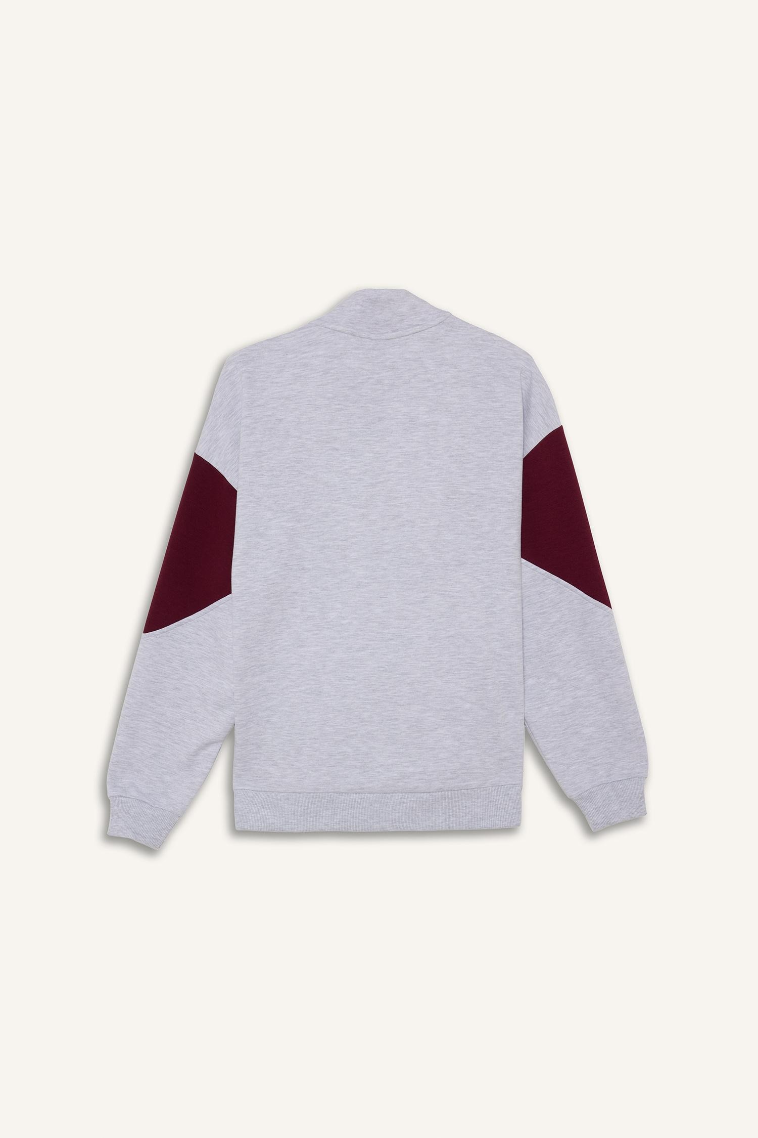 DeFacto Aırtech NBA Boston Celtics Oversize Fit Yarım Fermuarlı Modal Sporcu Sweatshirt görsel 8