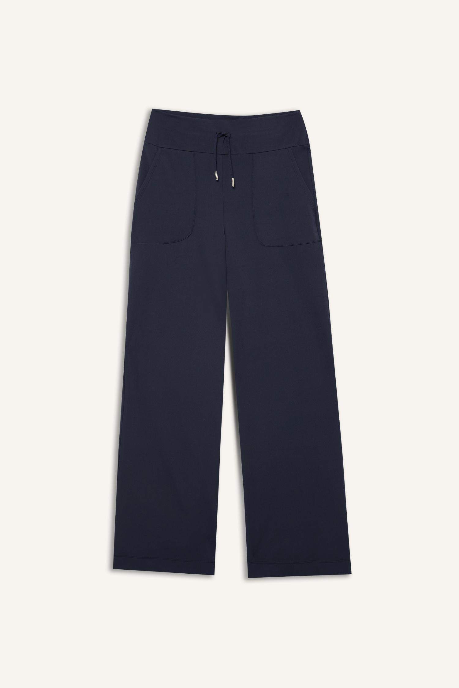 Wide Leg Long Pocketed Sports Pants