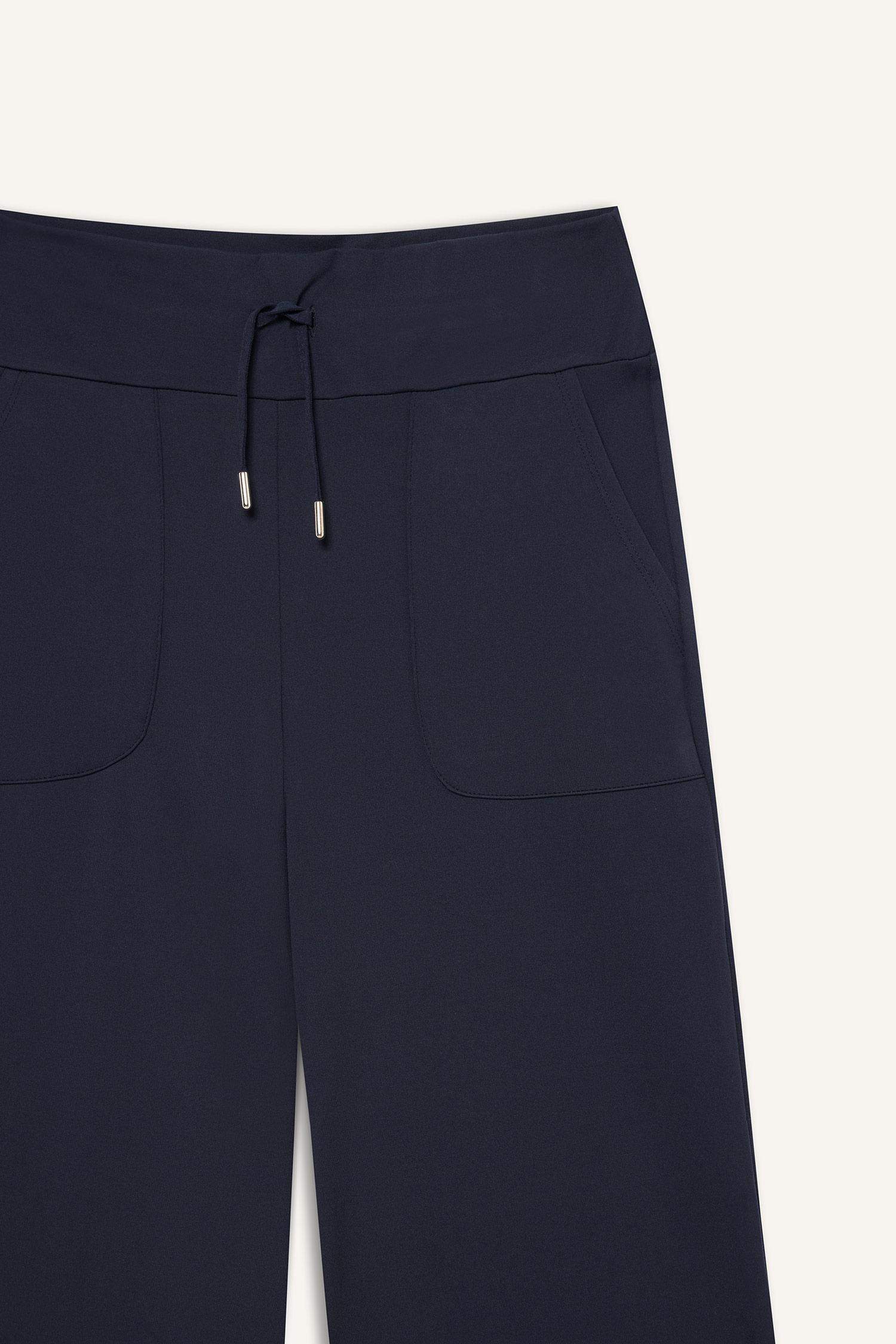 Wide Leg Long Pocketed Sports Pants