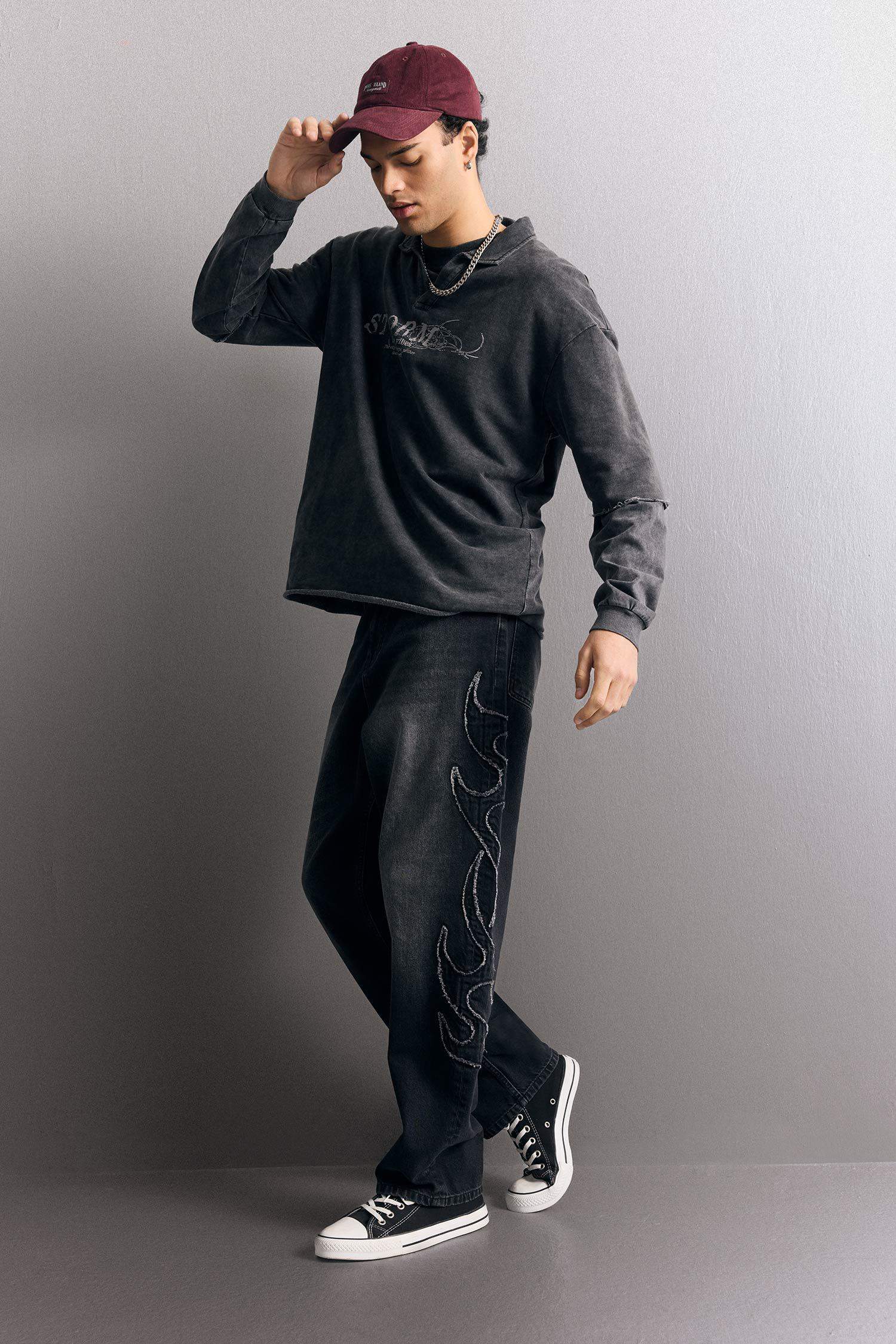 Baggy Fit Geniş Paça Jean Pantolon