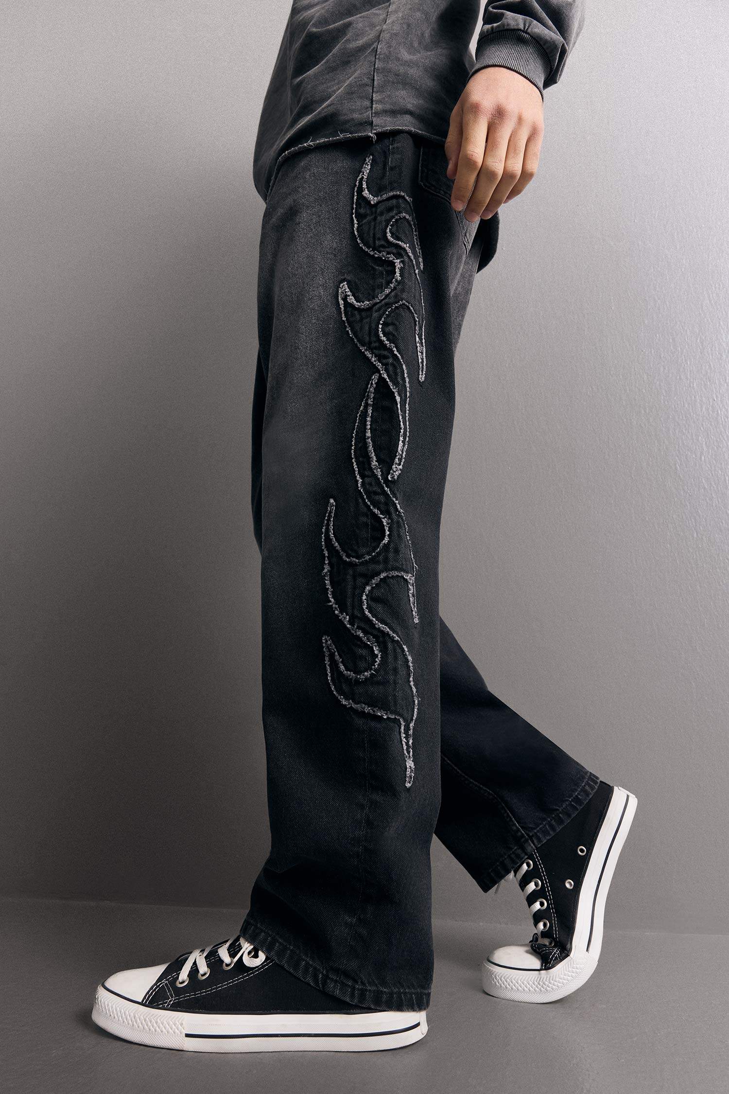 Baggy Fit Geniş Paça Jean Pantolon