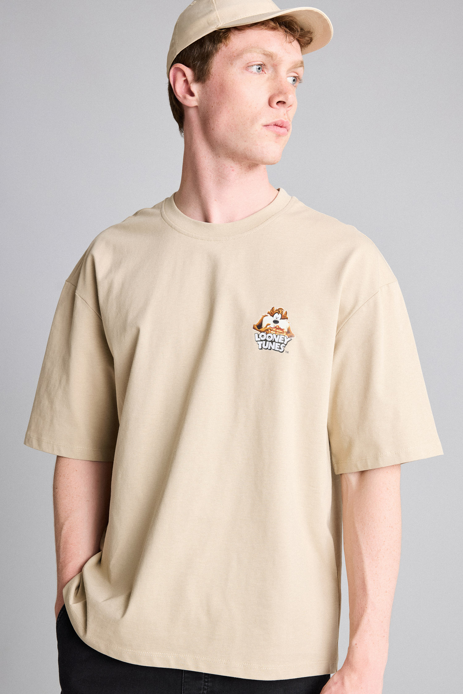 DeFacto %100 Pamuk Looney Tunes Boxy Fit Kısa kollu Baskılı Tişört görsel 3