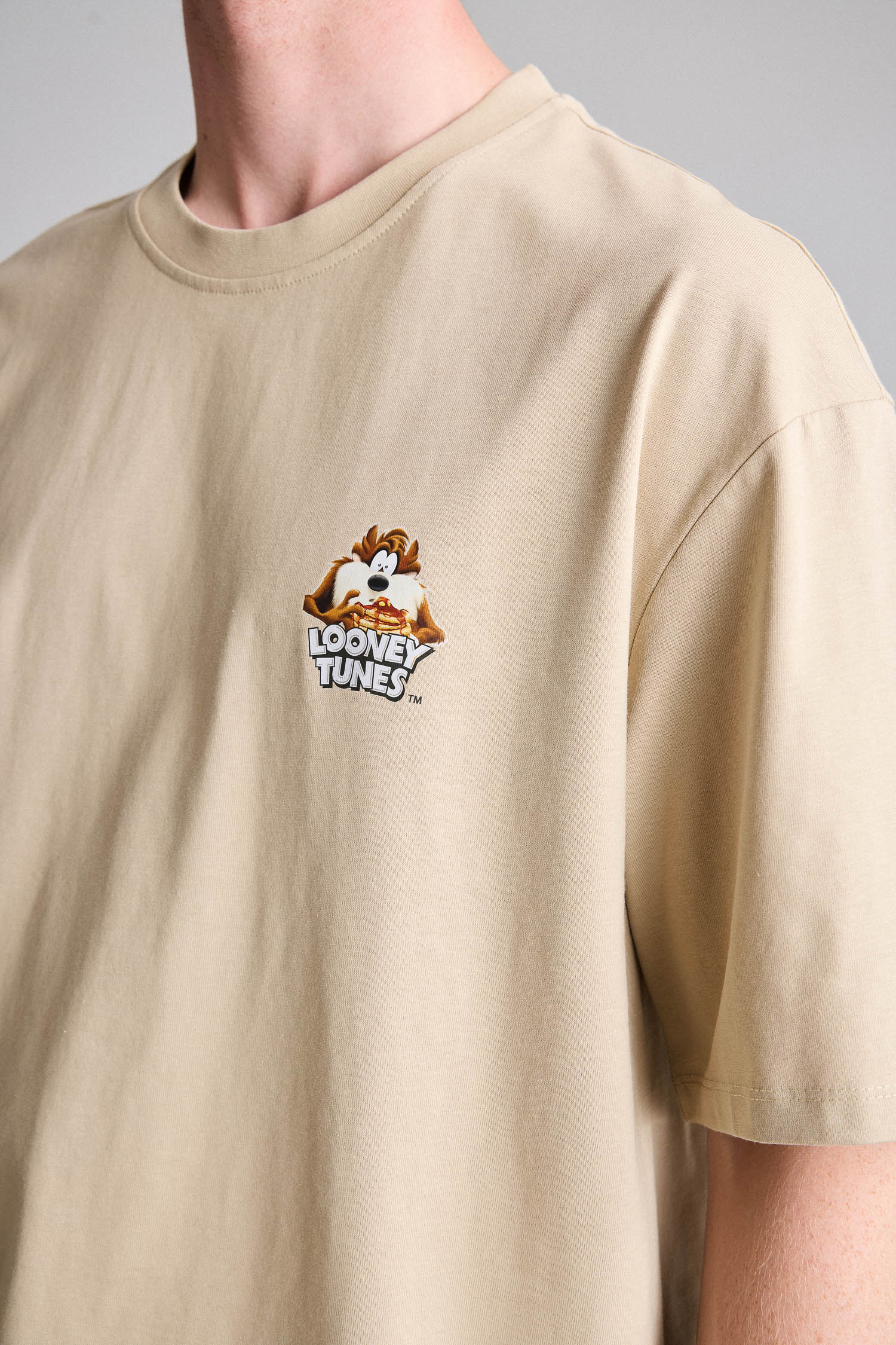 DeFacto %100 Pamuk Looney Tunes Boxy Fit Kısa kollu Baskılı Tişört görsel 5