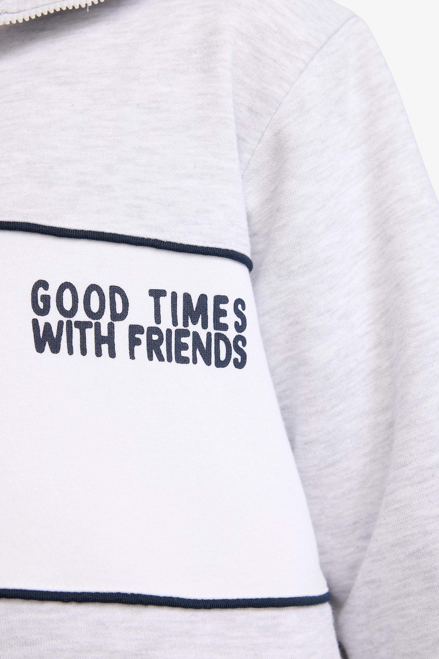 Erkek Çocuk Yarım Fermuarlı İçi Yumuşak Tüylü Sweatshirt