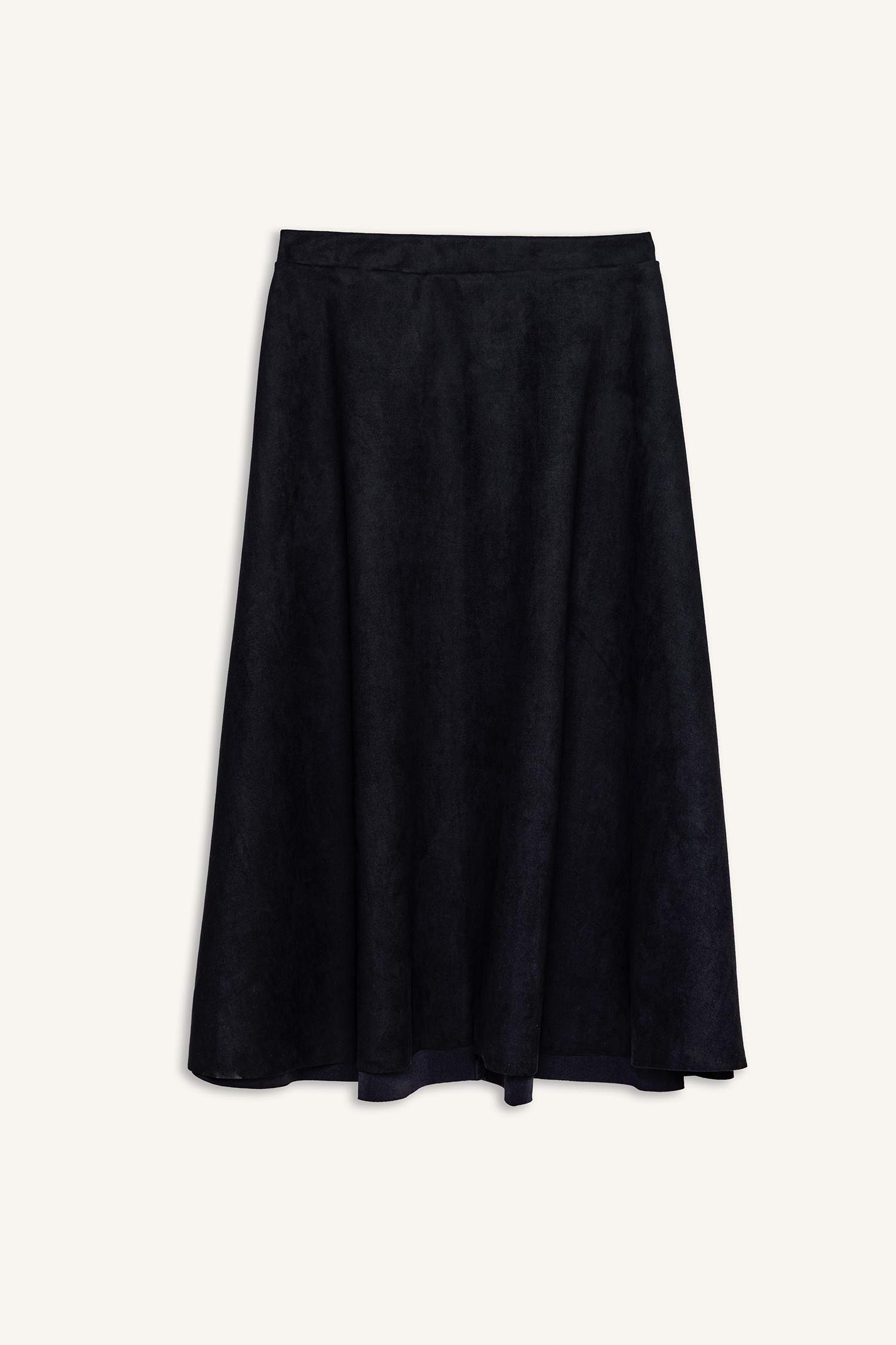 A Cut Suede Knitted Skirt