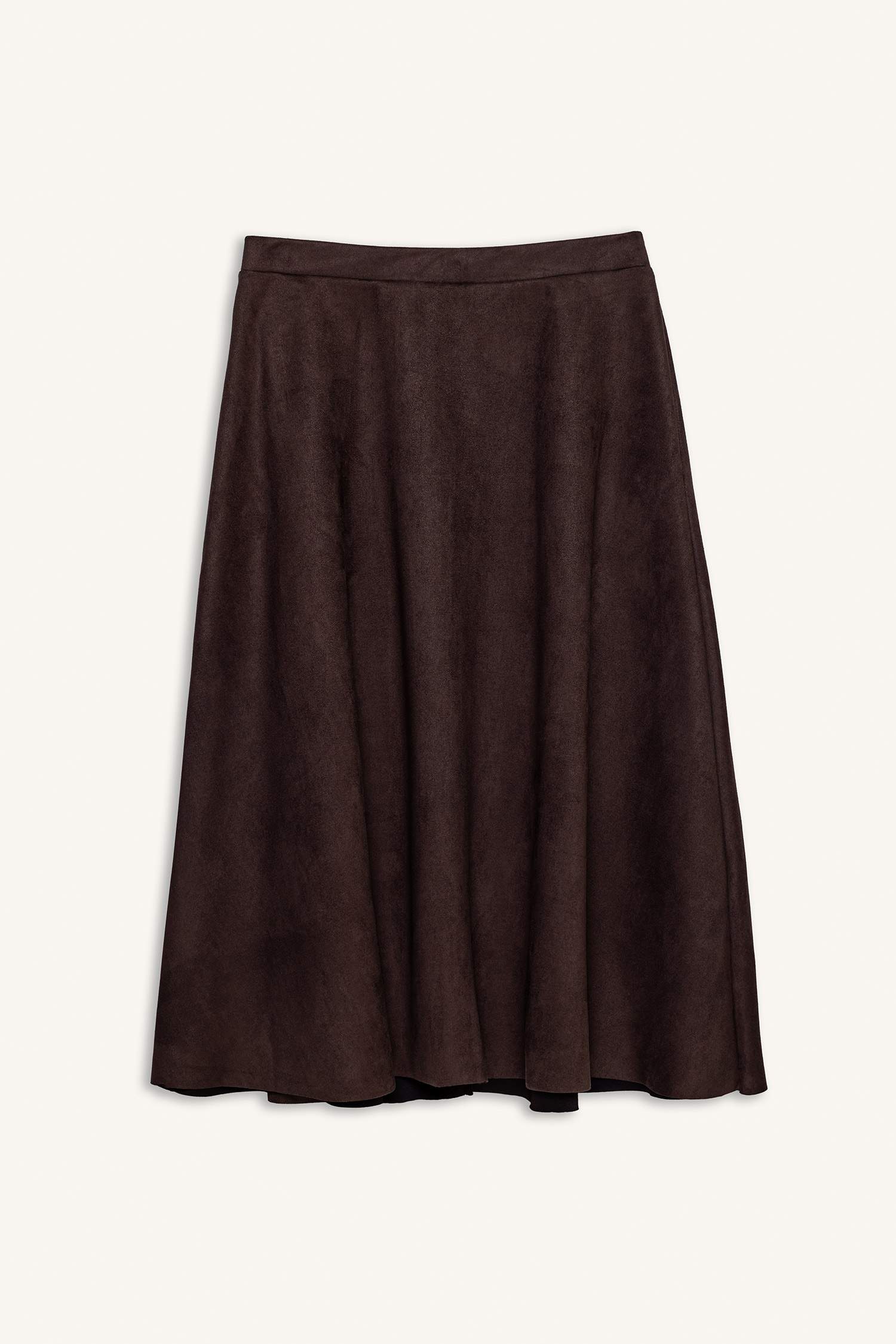 A Cut Suede Knitted Skirt