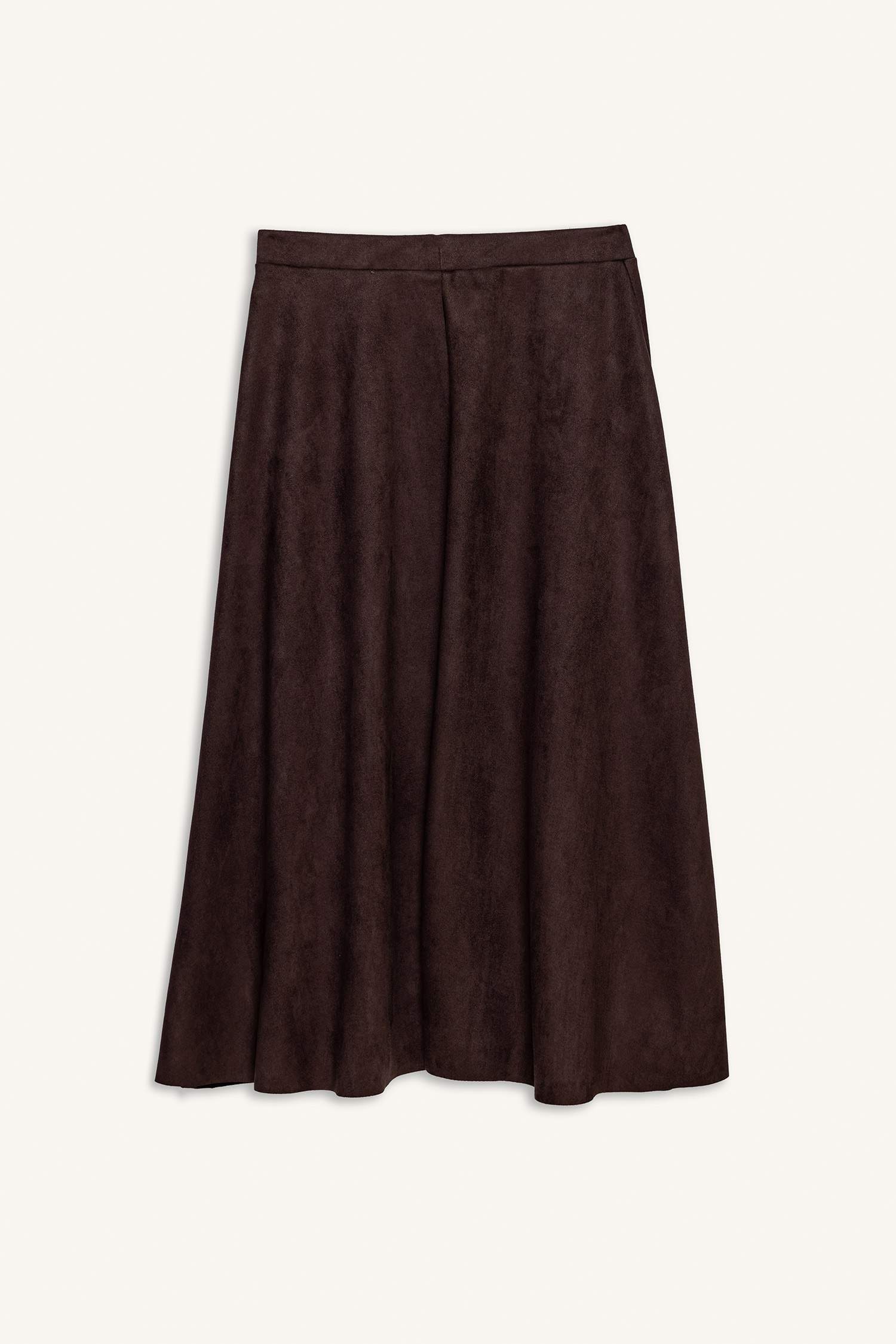 A Cut Suede Knitted Skirt