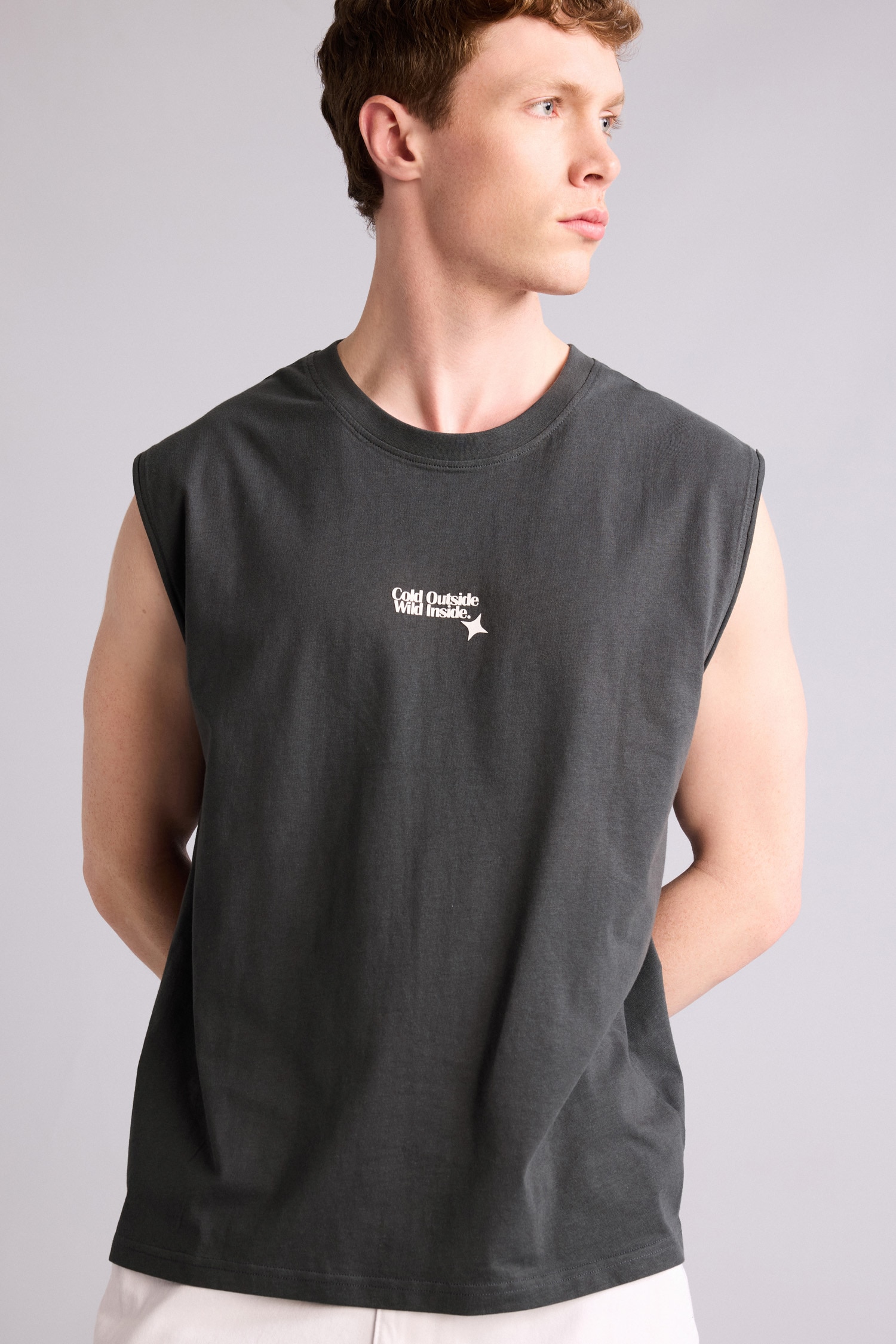 DeFacto %100 Pamuk Boxy Fit Baskılı Atlet