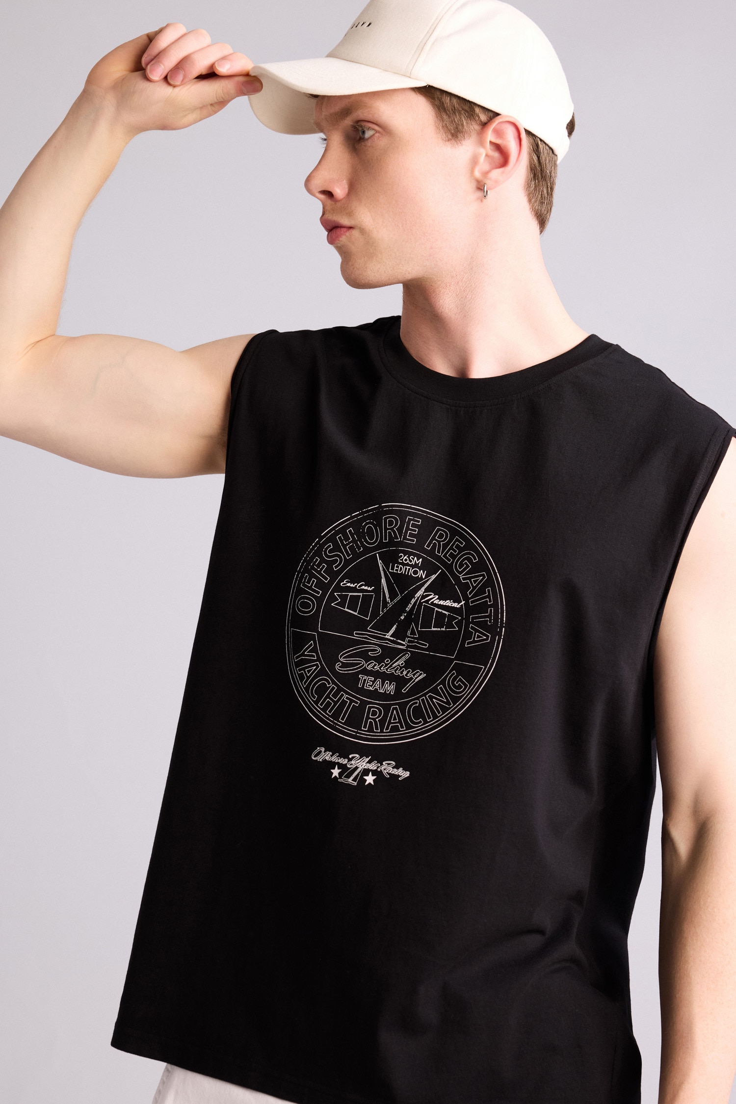 DeFacto %100 Pamuk Boxy Fit Baskılı Atlet