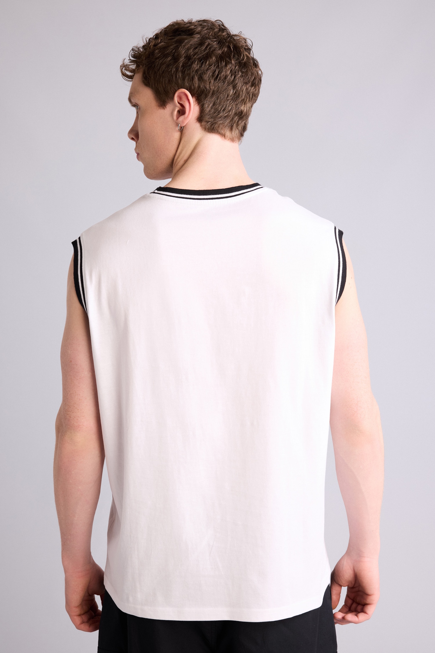 DeFacto %100 Pamuk Oversize Baskılı Atlet görsel 5