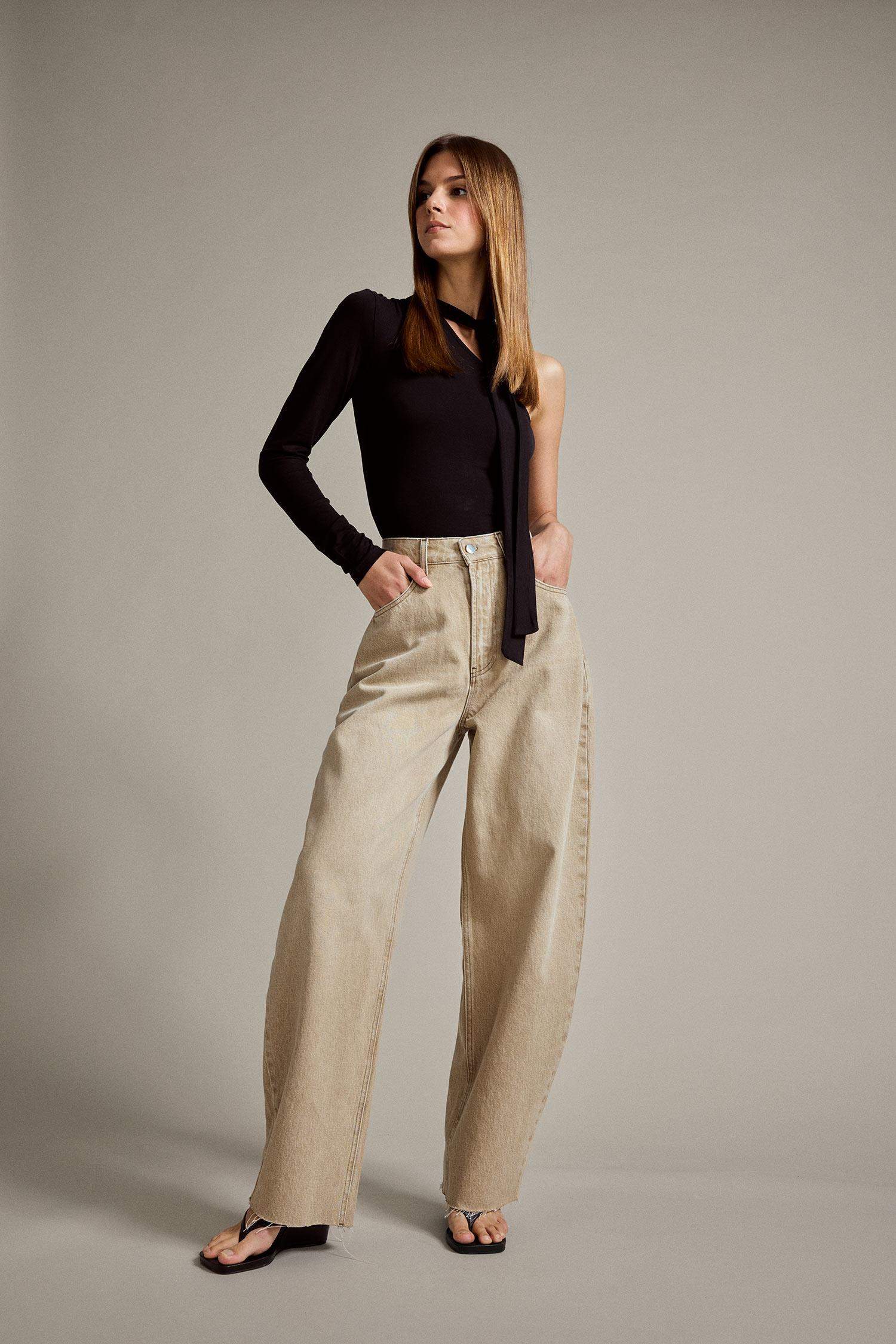 Baggy Fit Düz Paça Jean Pantolon