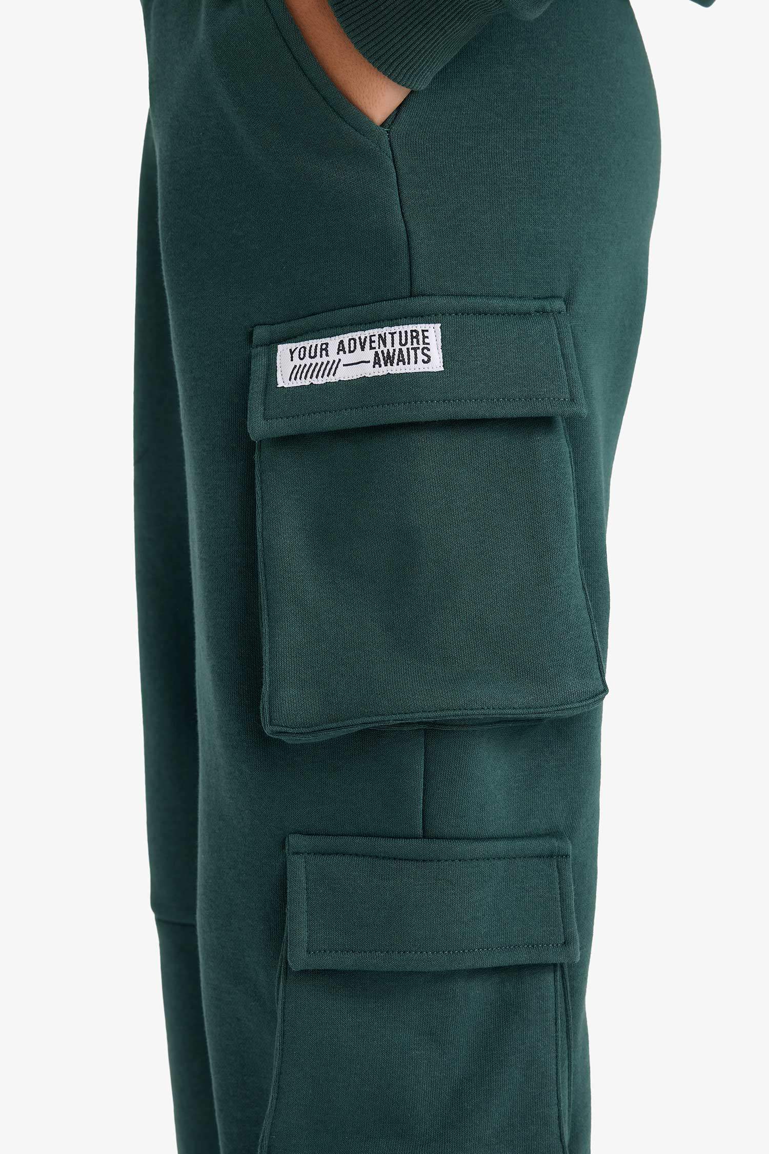 Erkek Çocuk Kargo Fit Beli Lastikli Baskılı Eşofman Altı