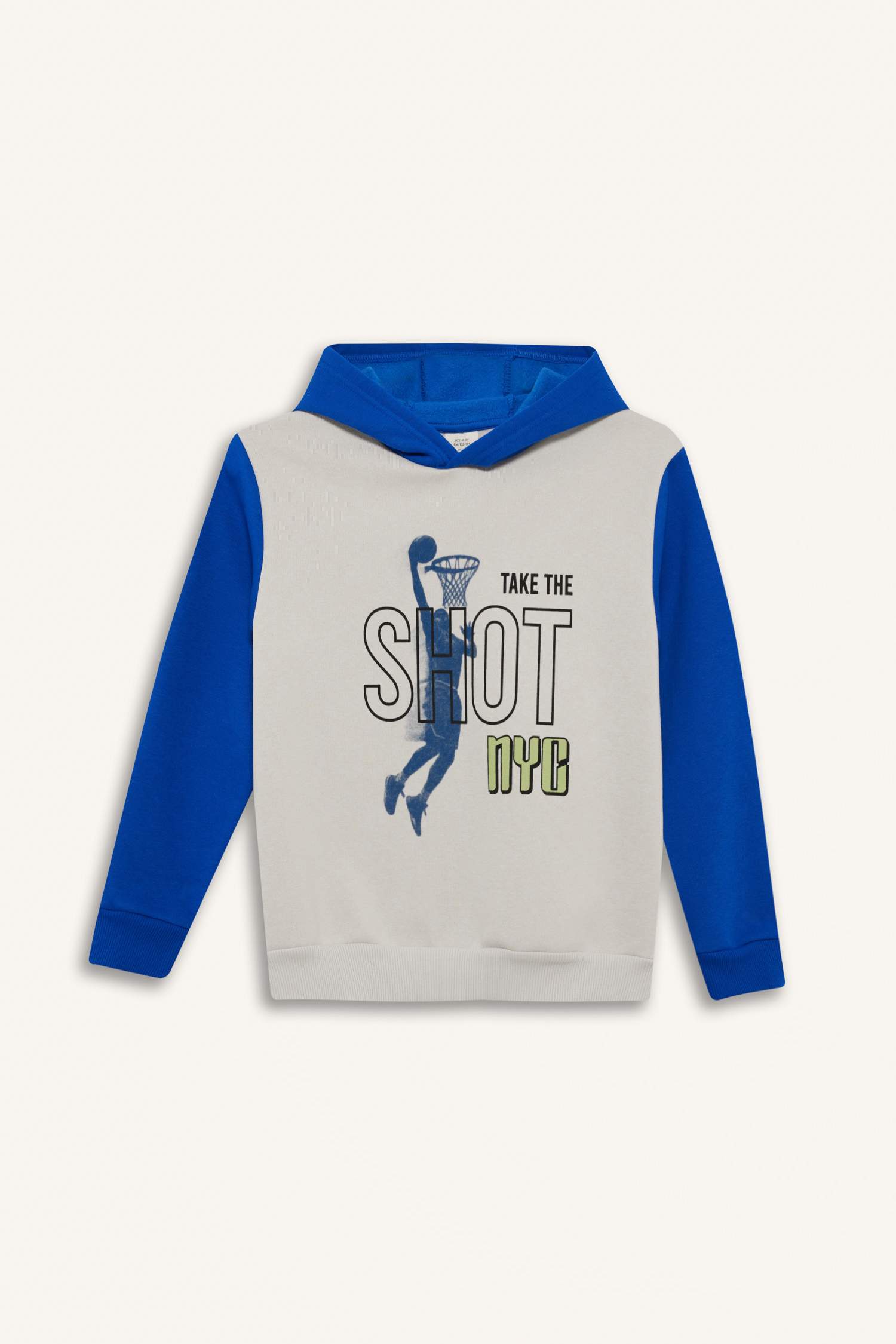 Boy New Regular Fit Hooded Printed Soft Lining Sweatshirt