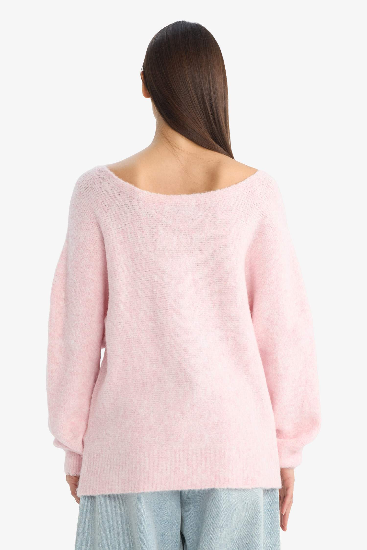 Regular Fit Kayık Yaka Triko Kazak