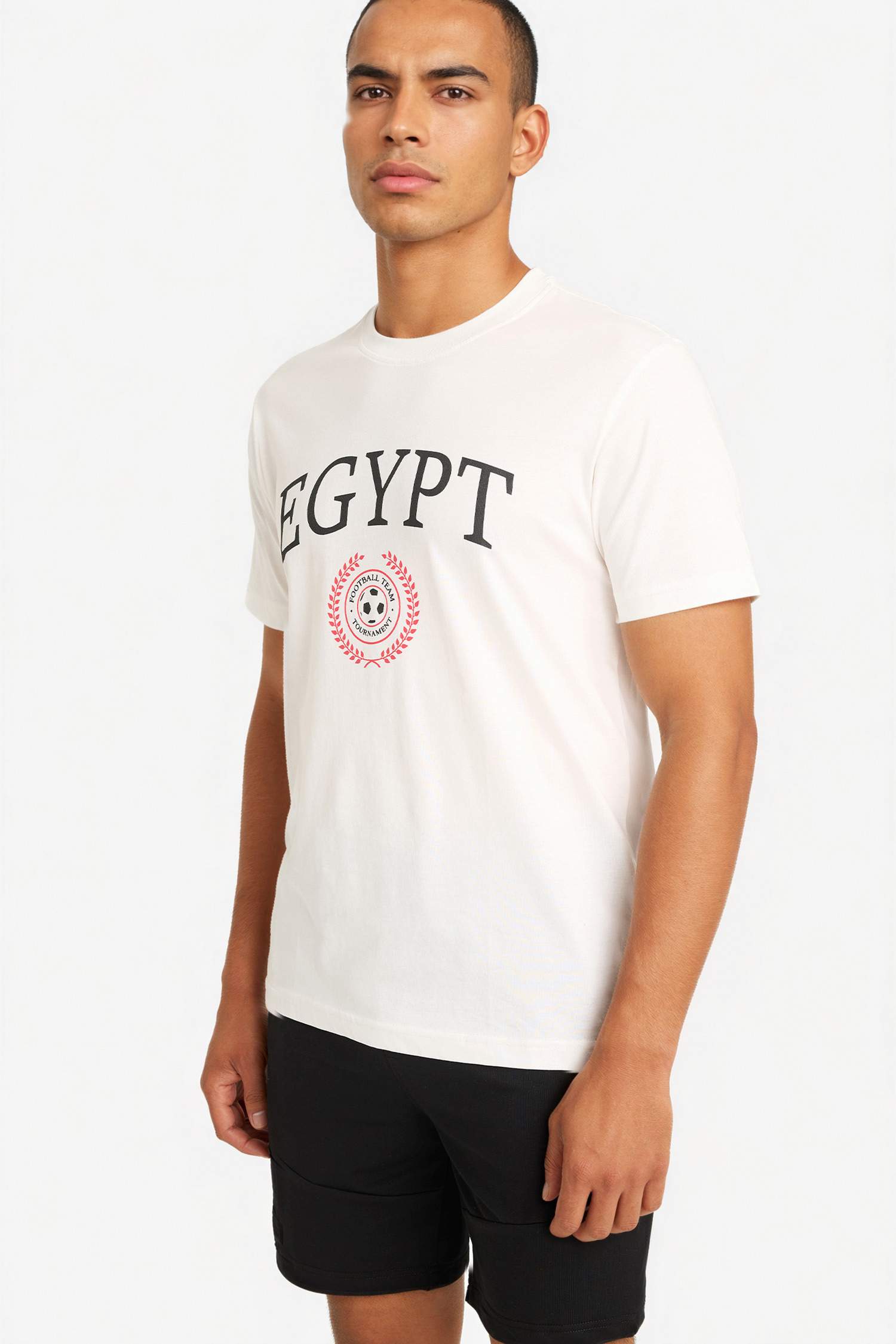 Man Short Sleeve Egypt Printed T-Shirt