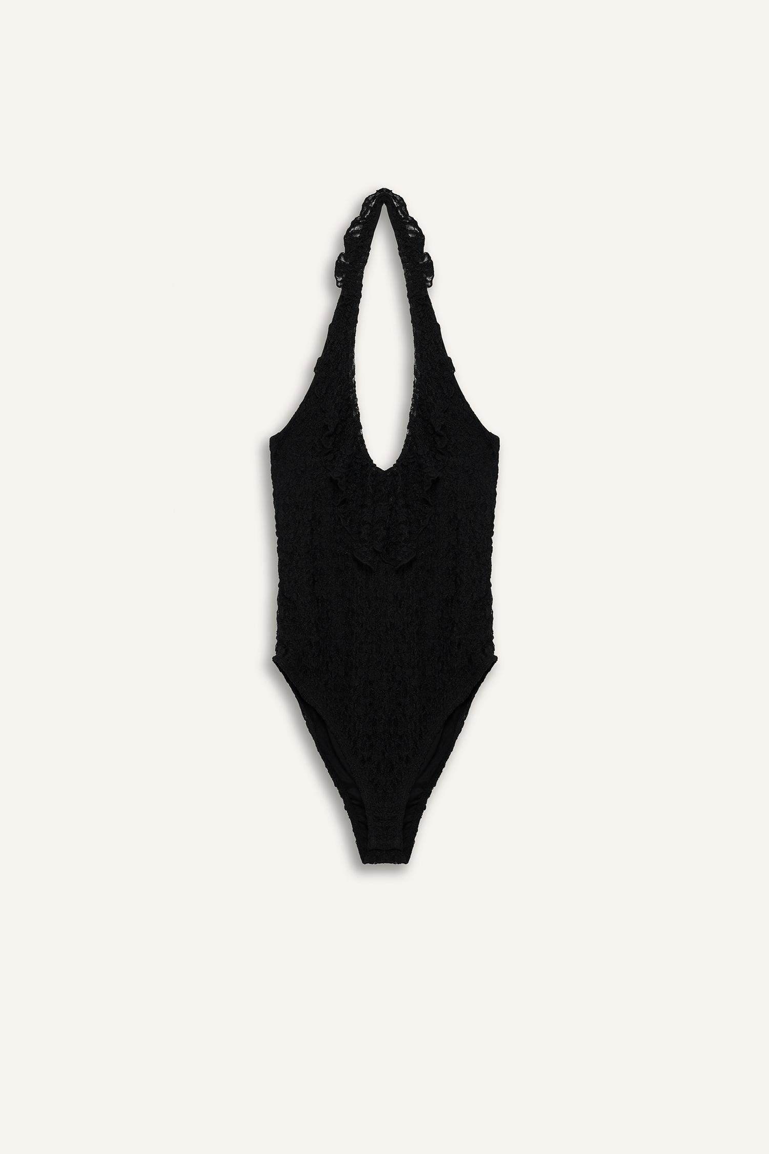 Halter Yaka Dantel Bluz