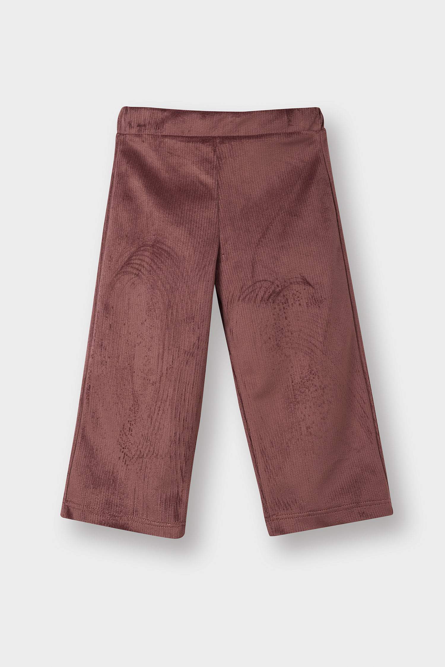 Kız Bebek 2'li Takım Baskılı Sweatshirt Süet Pantolon