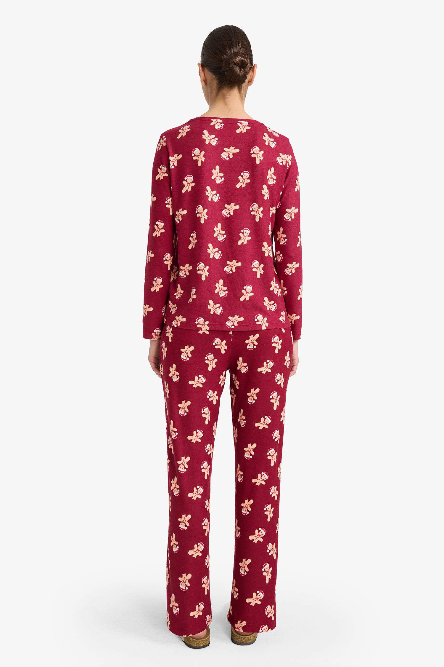 سيت بجامة قصة عادية ردن طويل - قطعتين