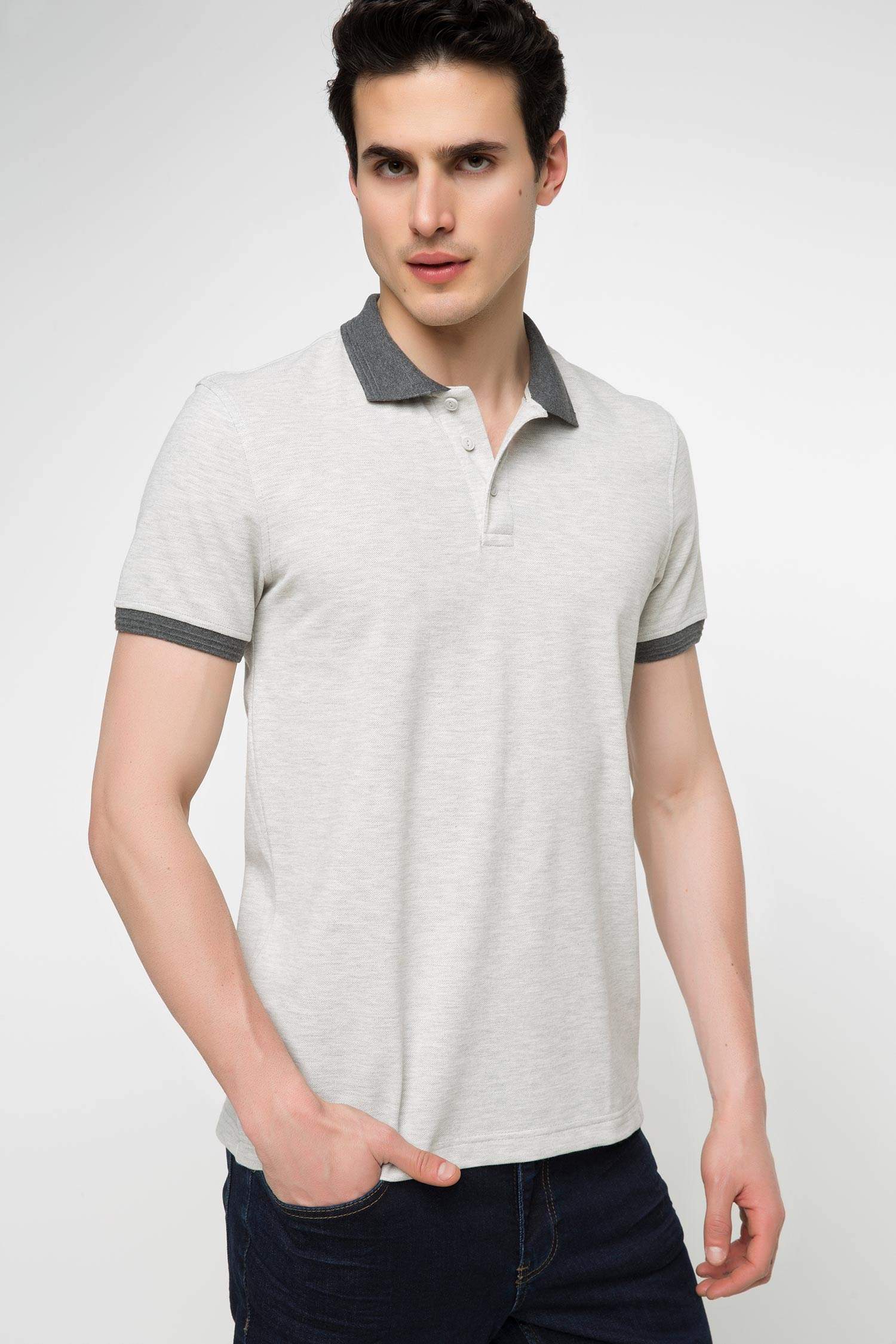 Defacto Basic Slim Fit Polo T-shirt. 1