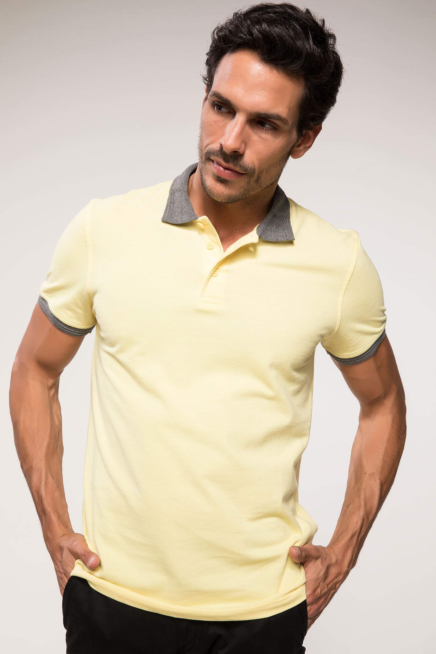 Defacto Basic Slim Fit Polo T-shirt. 3