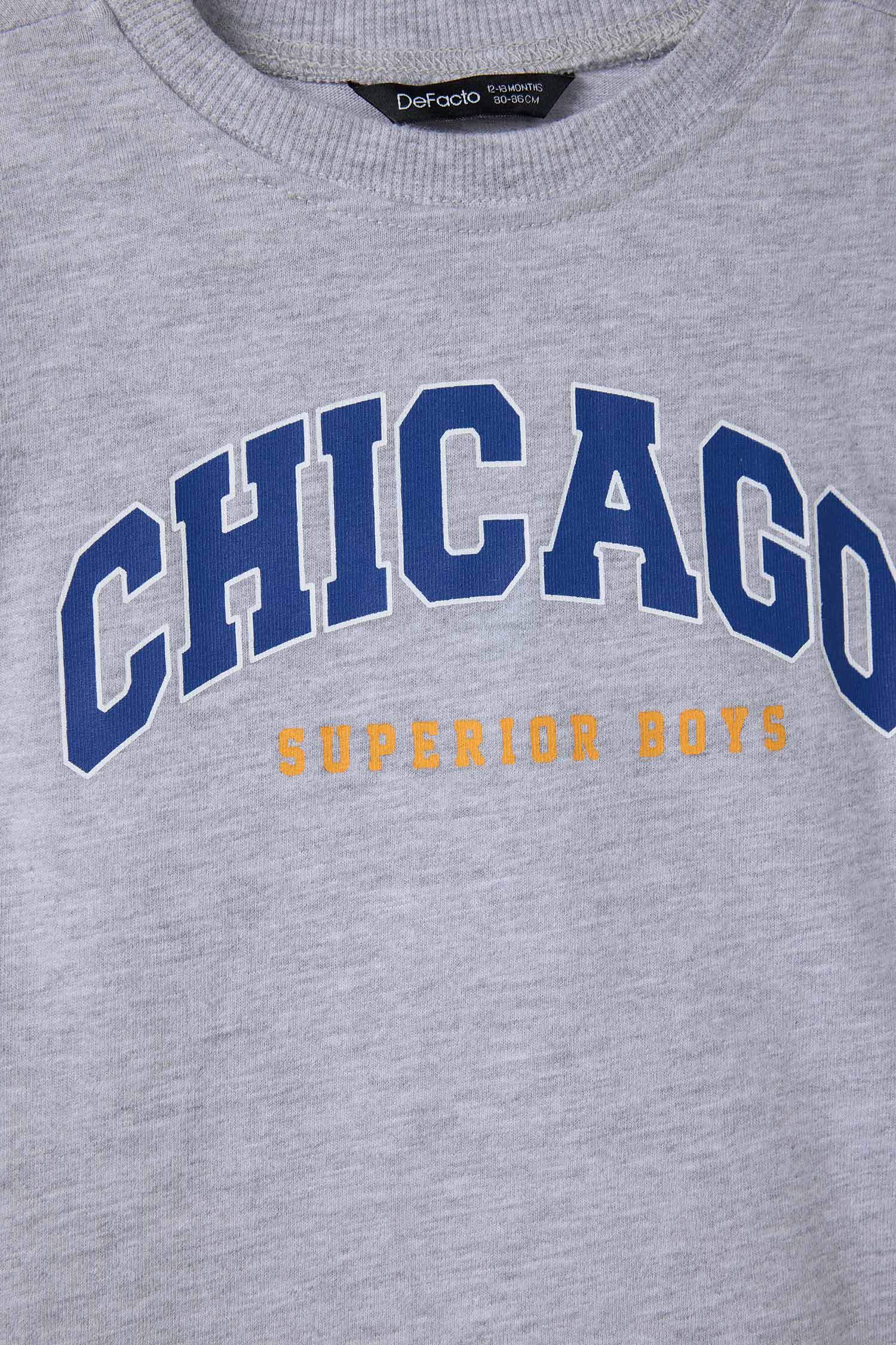 Erkek Bebek Oversize Baskılı 2'li Uzun Kollu Tişört