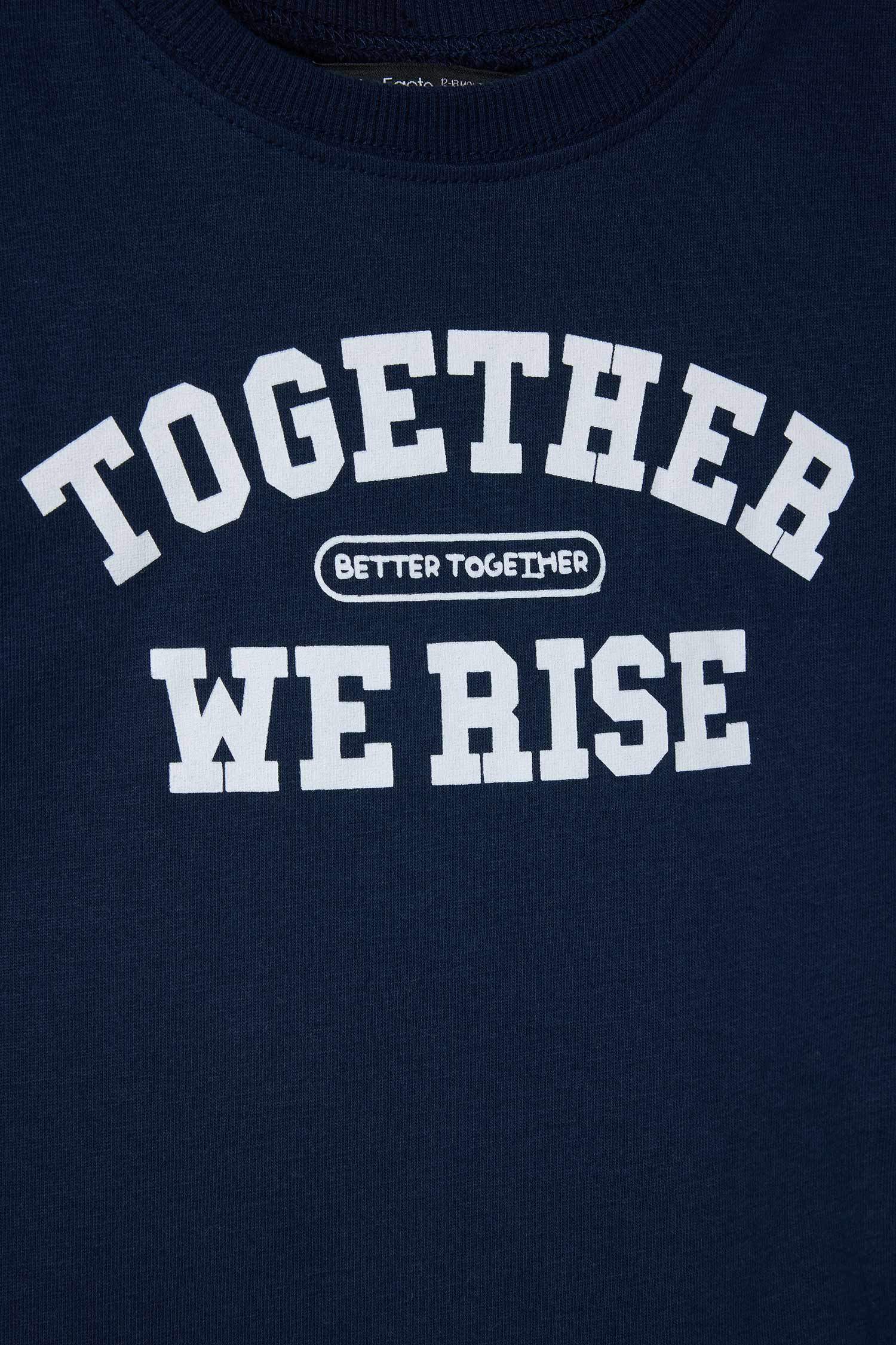 Erkek Bebek Oversize Baskılı 2'li Uzun Kollu Tişört