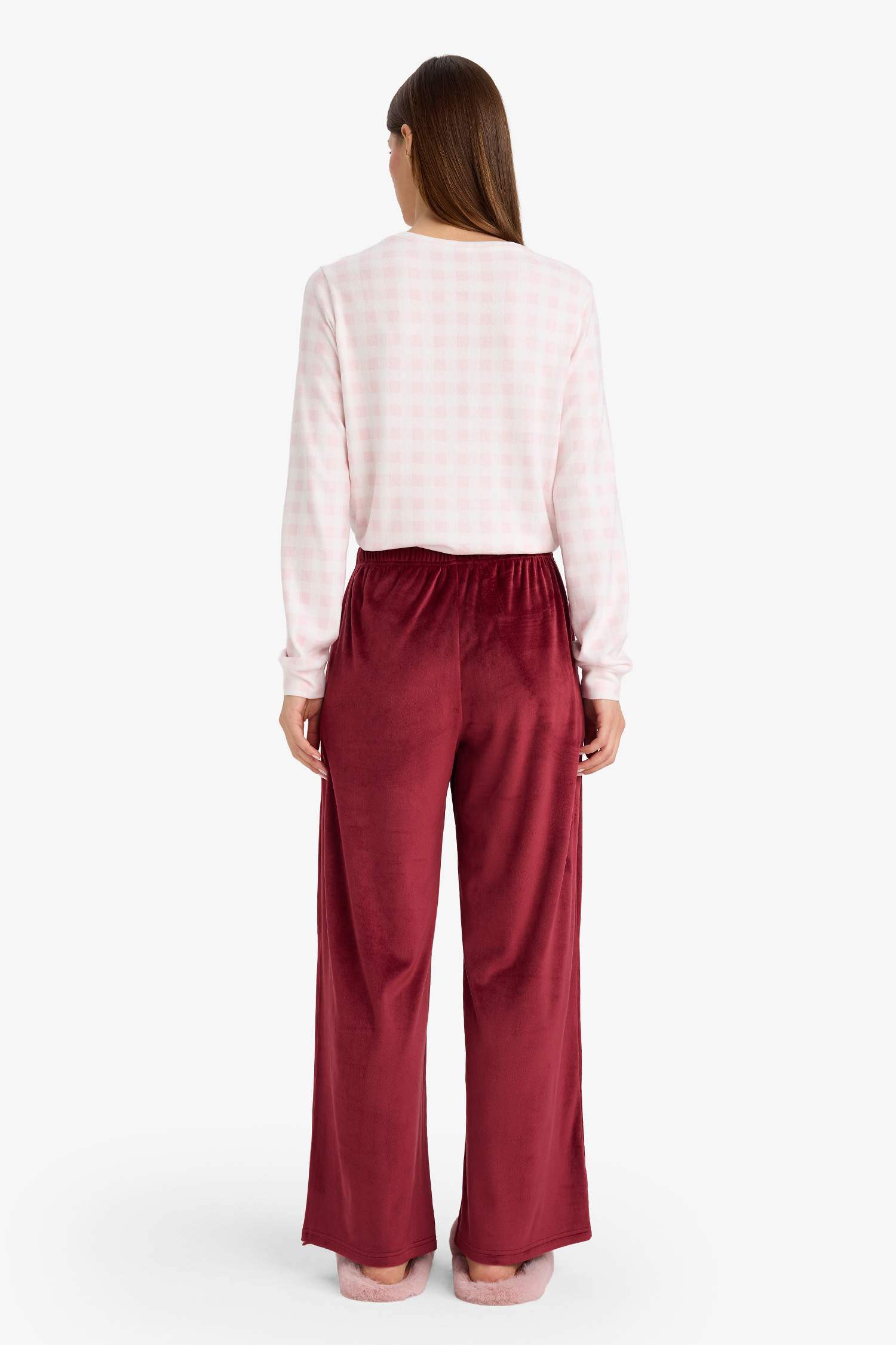 Regular Fit Velur Pijama Altı