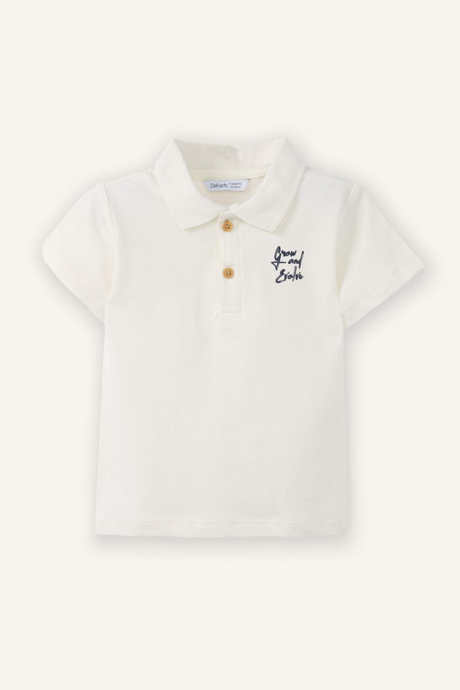 تيشيرت بولو ولادي نص ردن بيكيه بطبعة شعار اوفر سايز