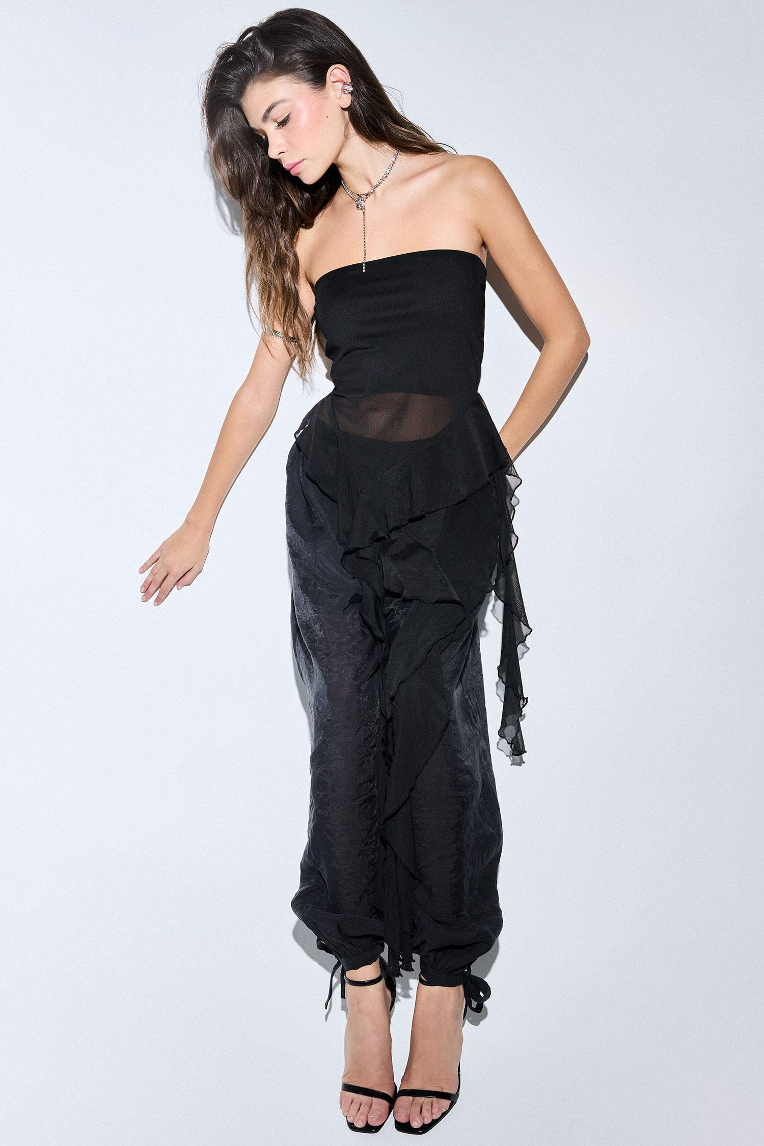 Pantalon taille haute Balloon Fit