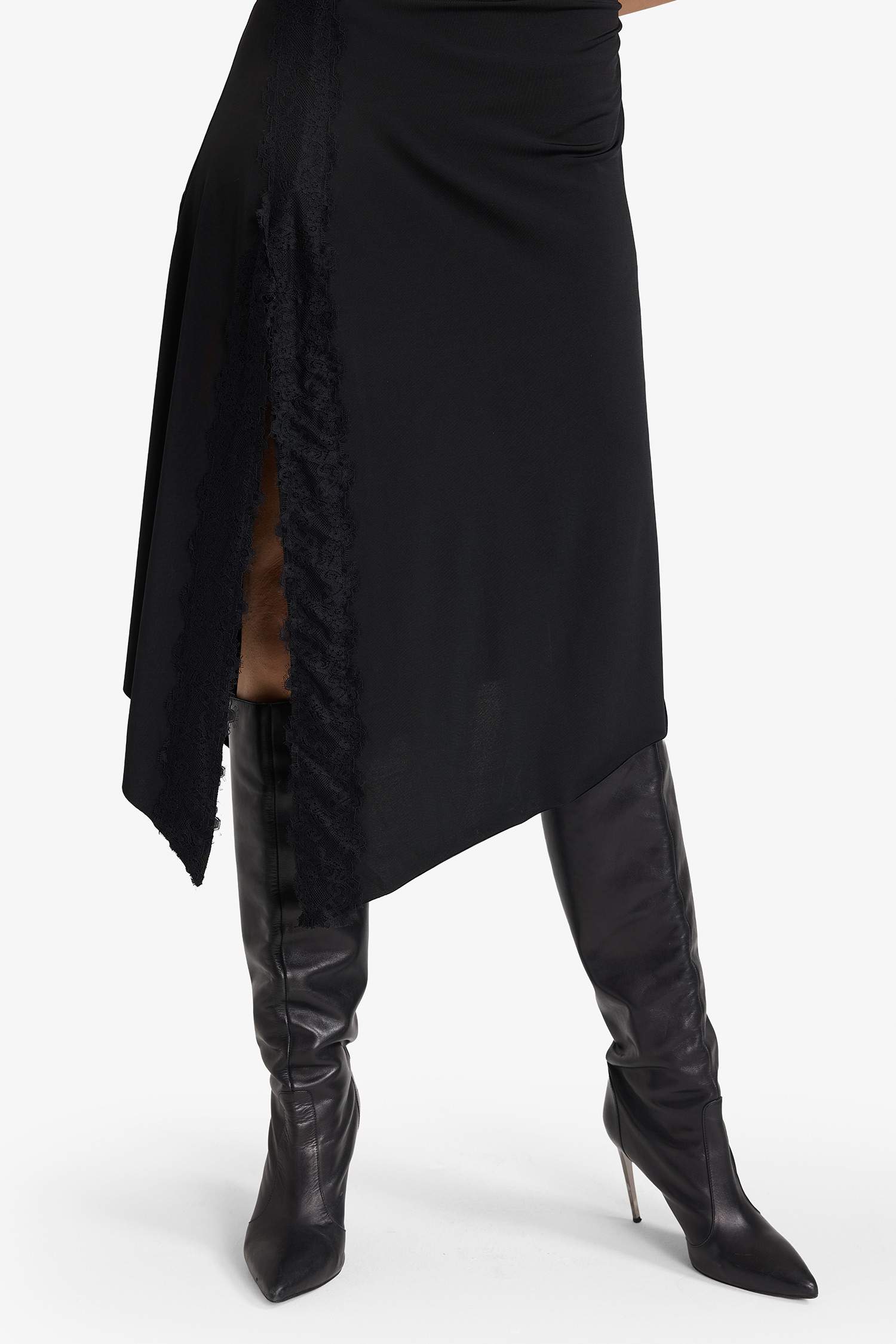 Yılbaşı Temalı A Kesim V Yaka Yırtmaçlı Askılı Midi Elbise