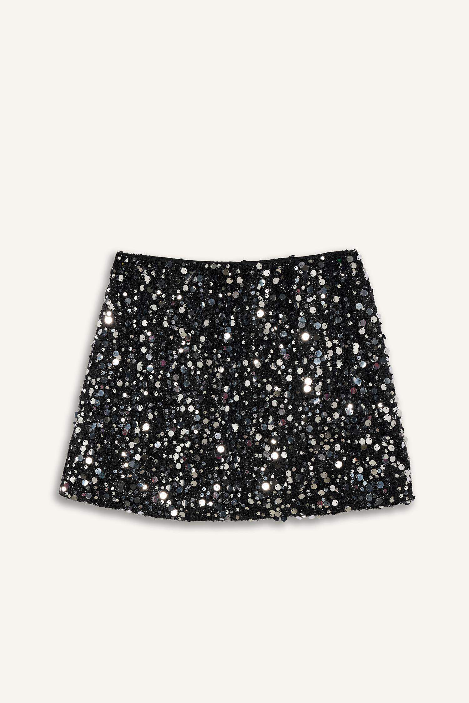 Combed Lining Elastic Band Mini Knitted Skirt