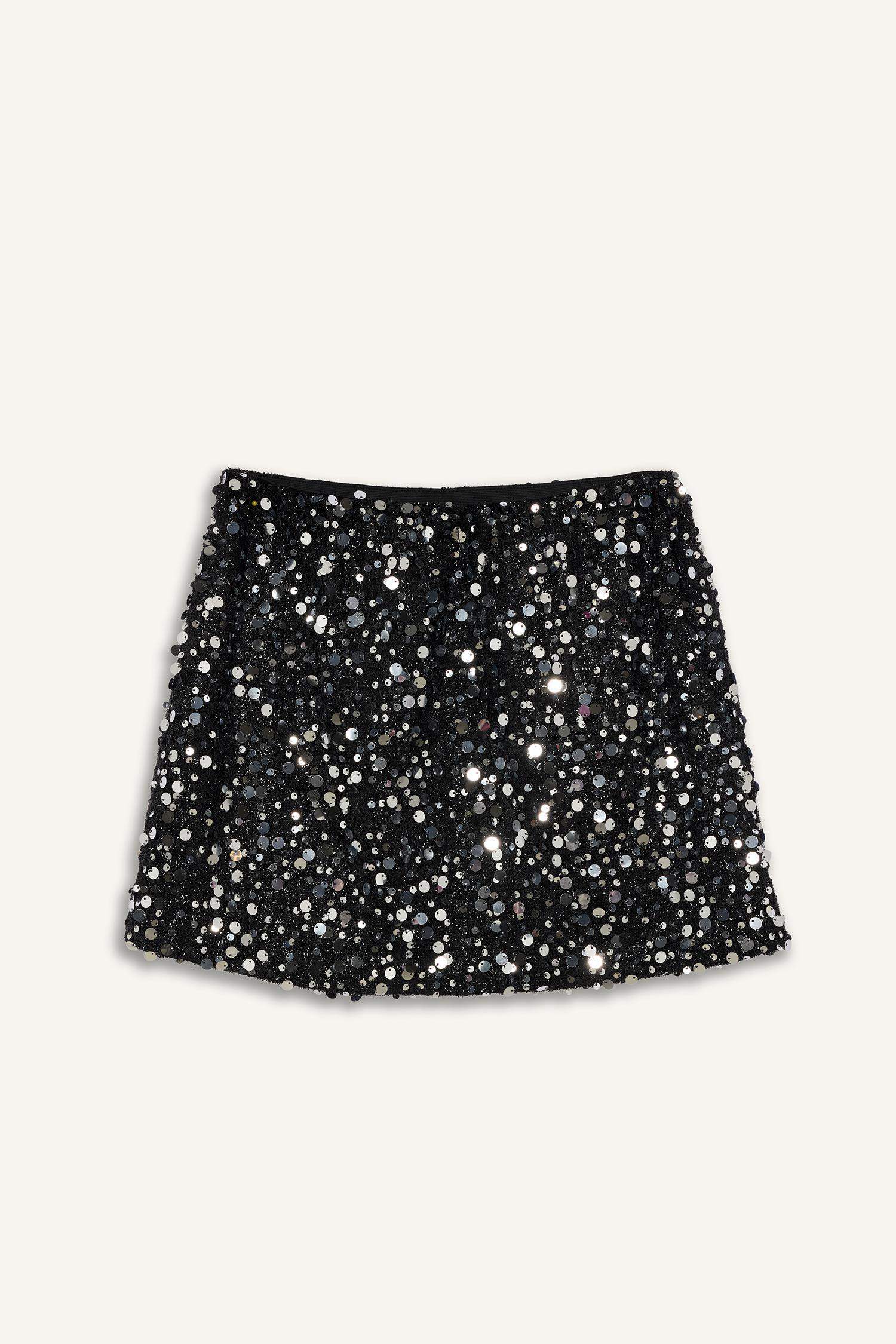Combed Lining Elastic Band Mini Knitted Skirt