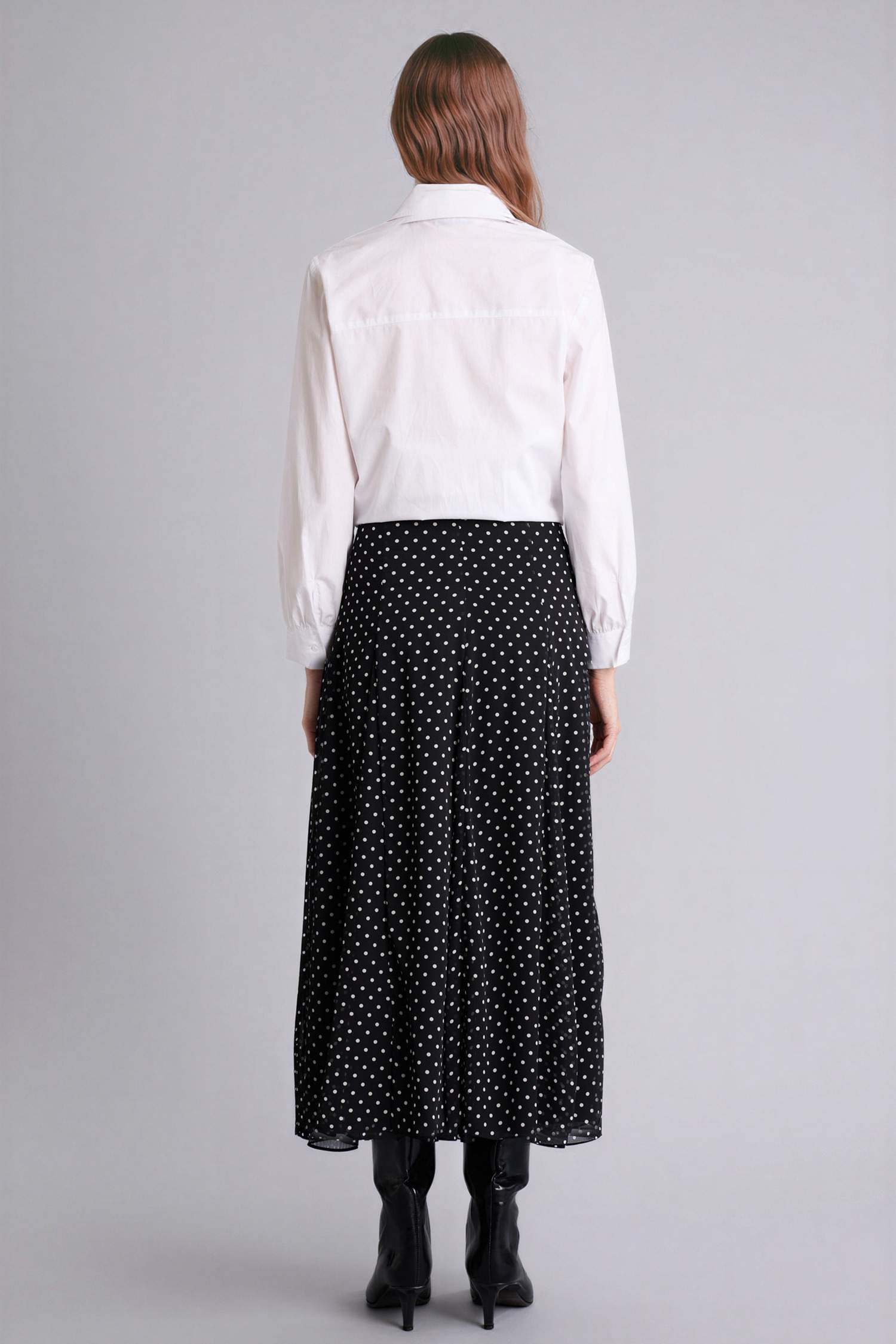 جيبة طويلة شيفون مطبوع