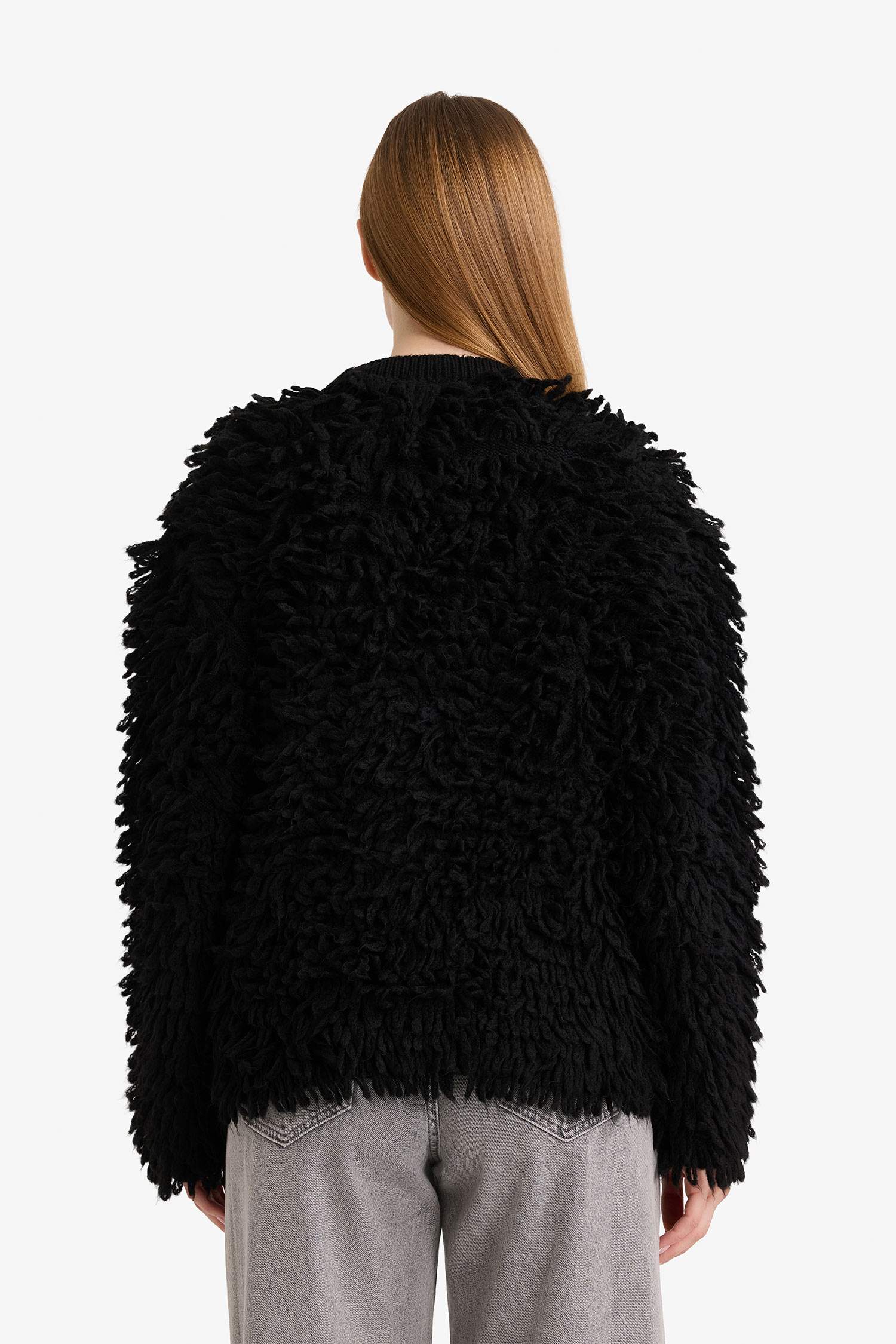 Oversize Geniş Kalıp Bisiklet Yaka Hırka