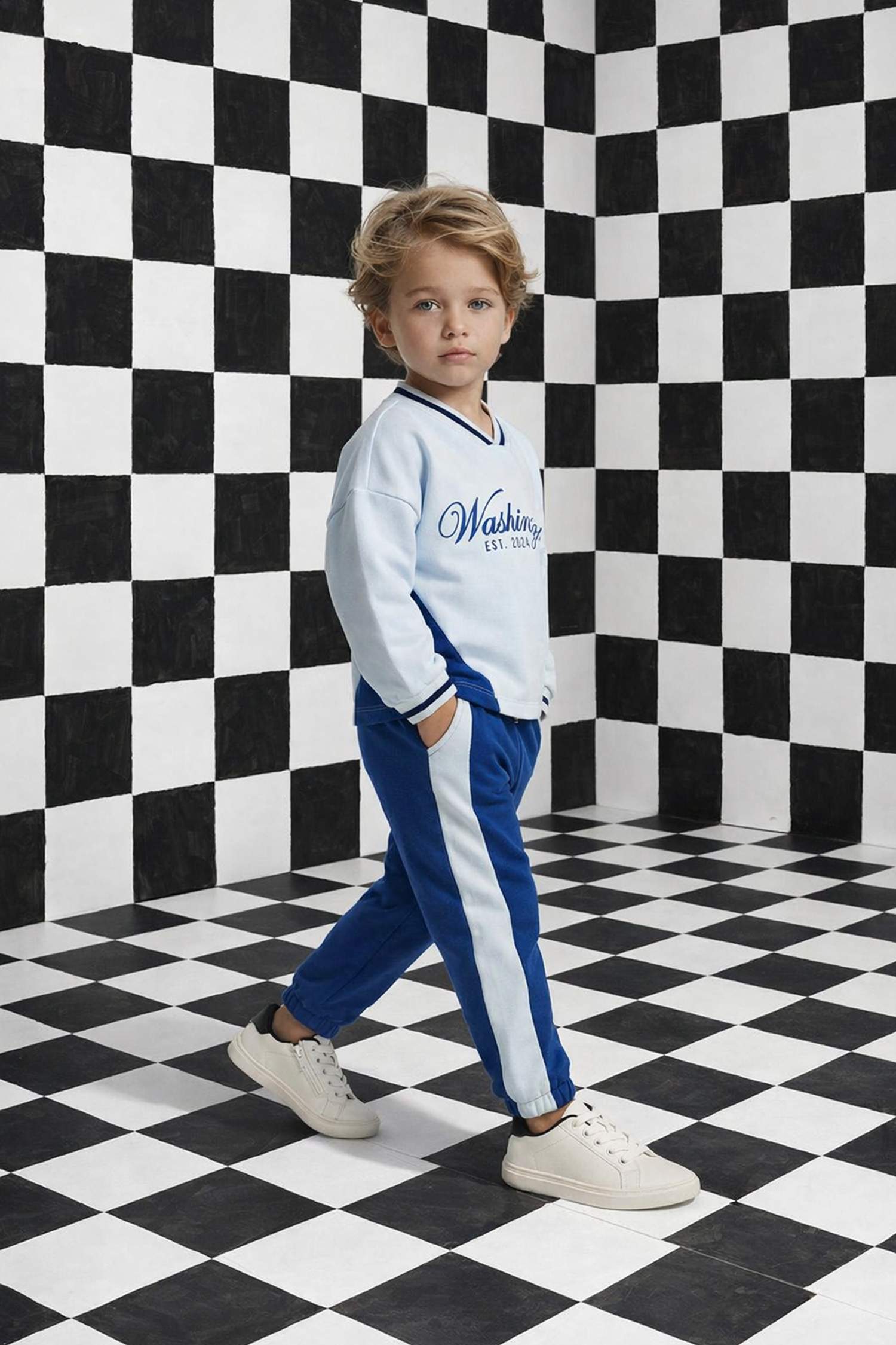 Baby Boy Printed Sweatshirt Sweatpants 2 Piece Set