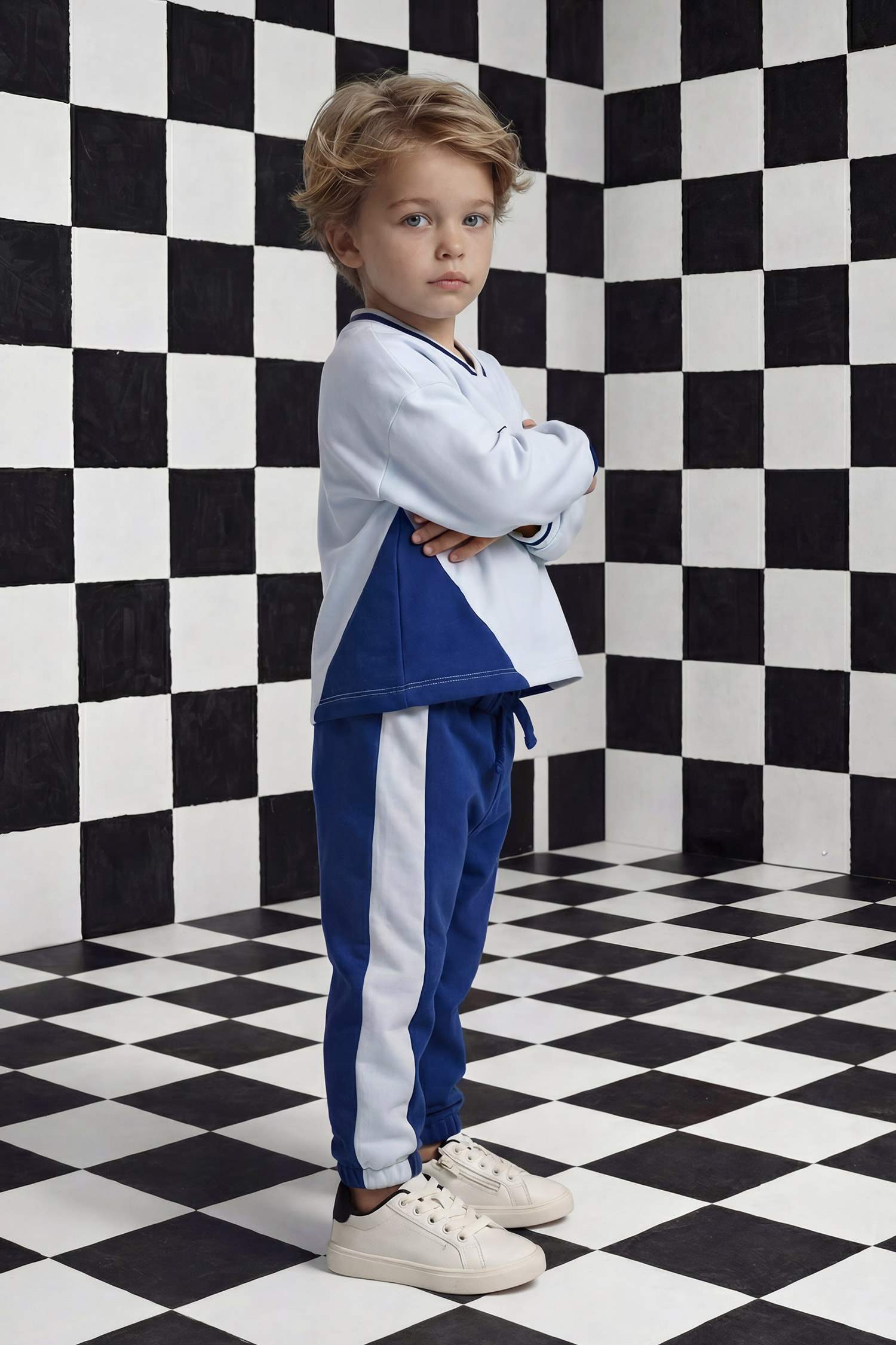 2'li Takım Baskılı Sweatshirt Eşofman Altı Erkek Bebek