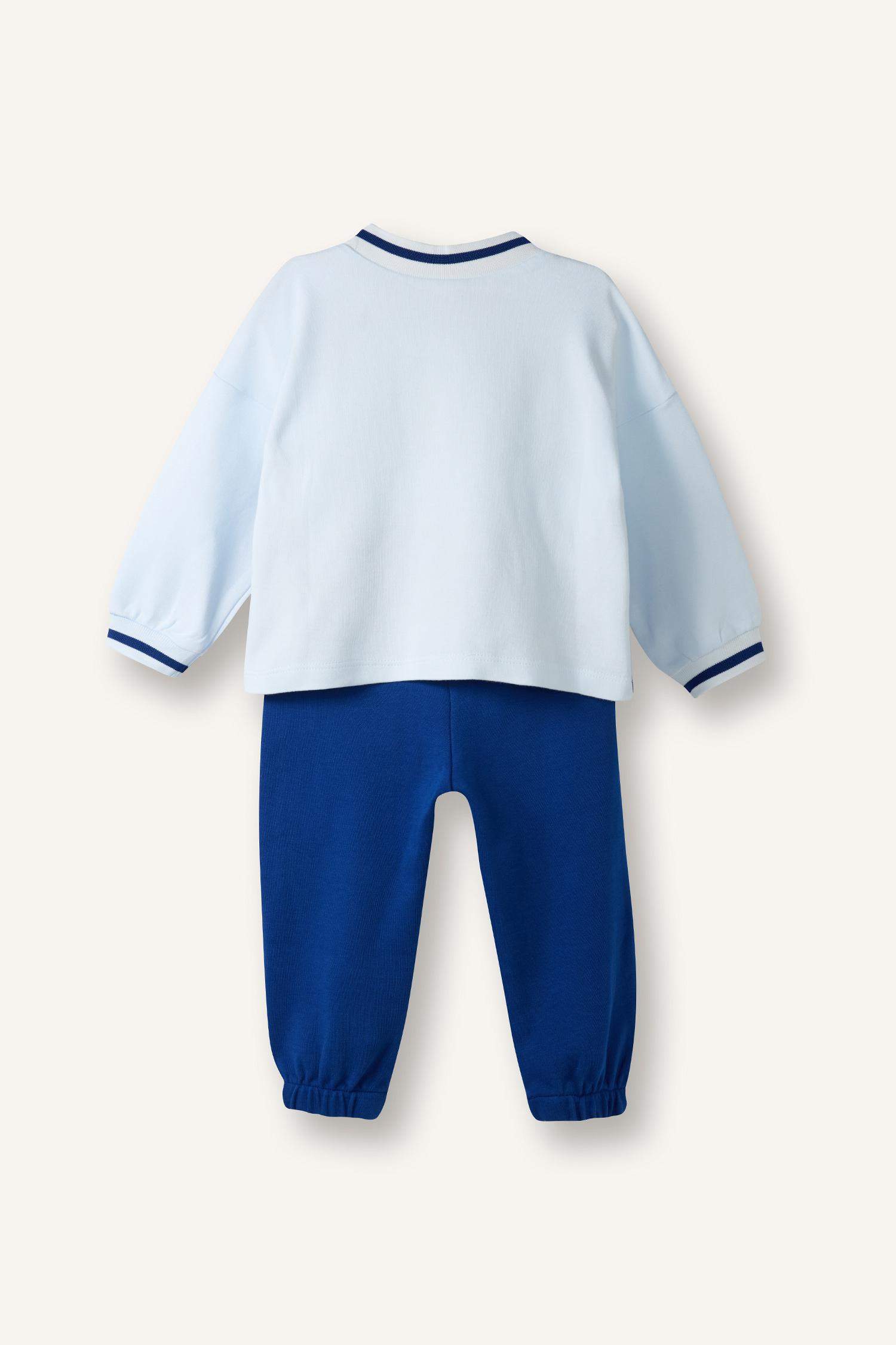 Ұл сәбилерге арналған 2-уі 1-де суретті жиынтық свитшот және спорттық шалбар