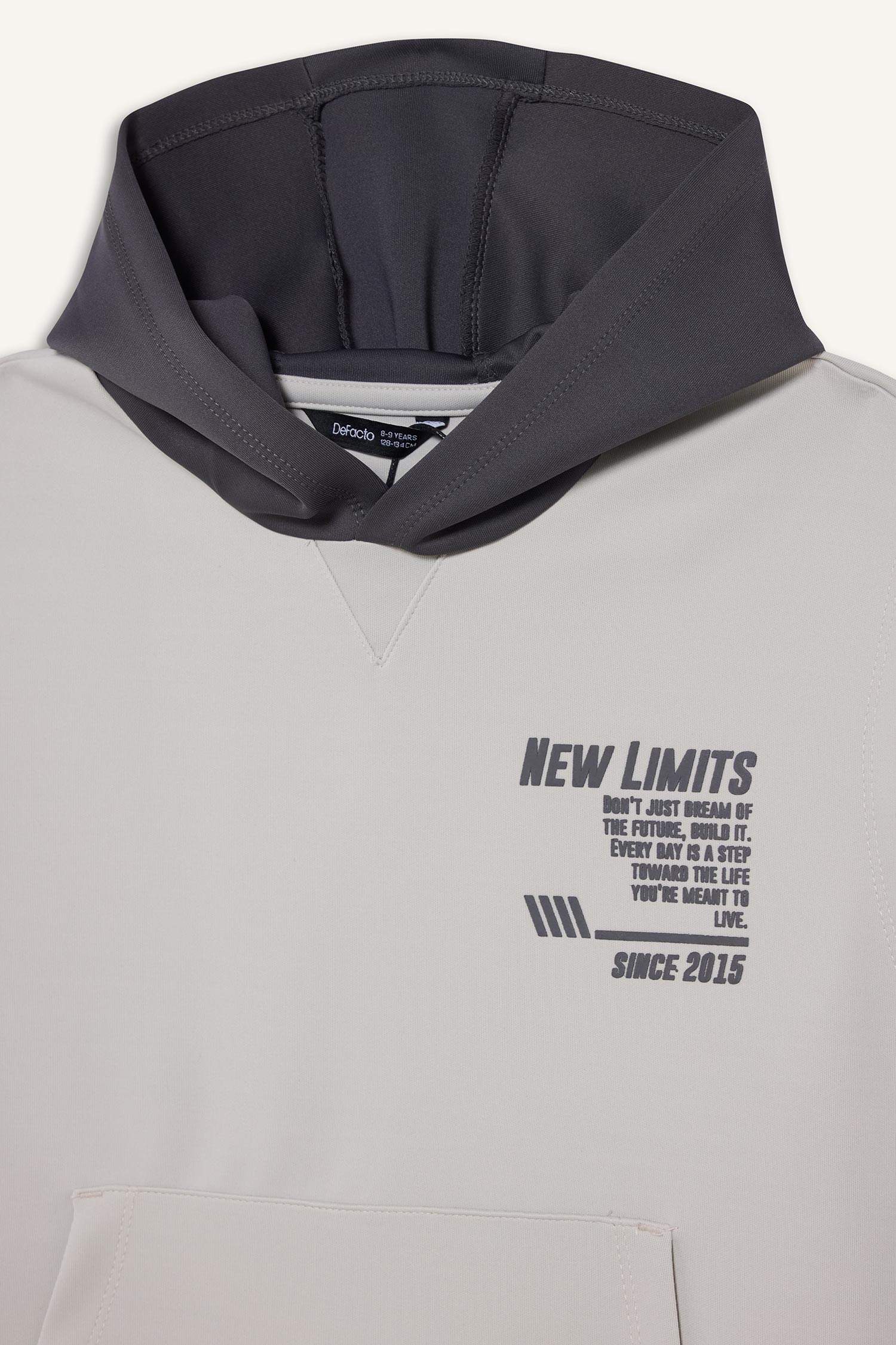 Erkek Çocuk Kapüşonlu Baskılı Skuba Dalgıç Kumaş Kolsuz Sweatshirt