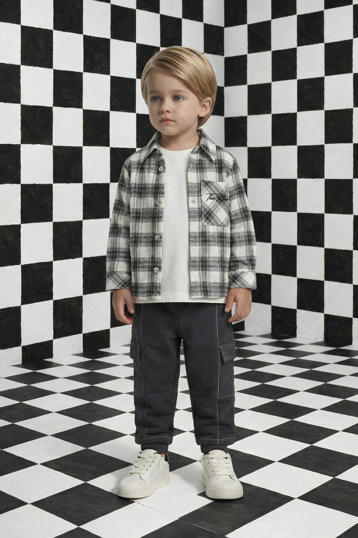 Kareli Flanel Uzun Kollu Gömlek Erkek Bebek