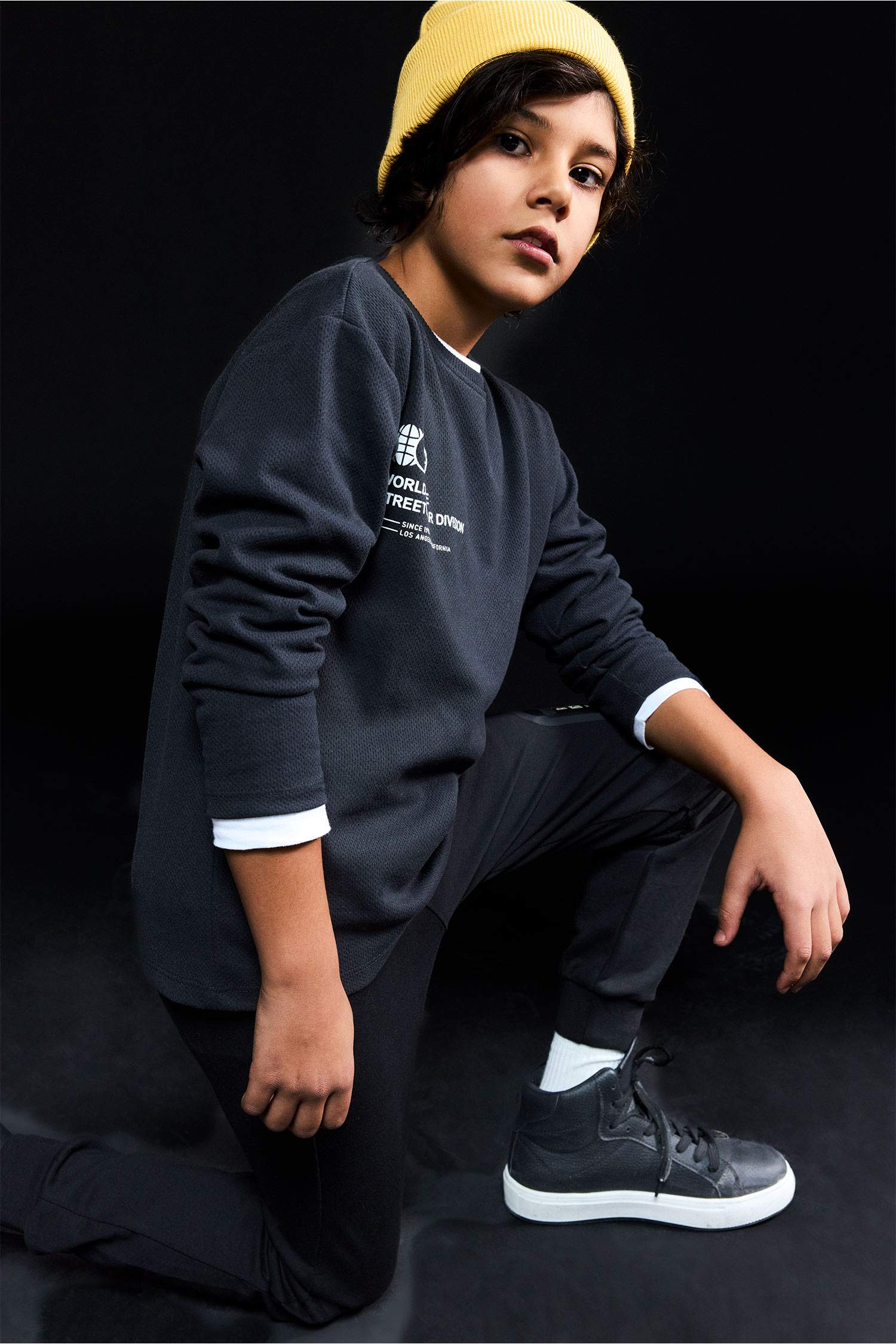 Boy Crew Neck Printed Long Sleeve T-Shirt