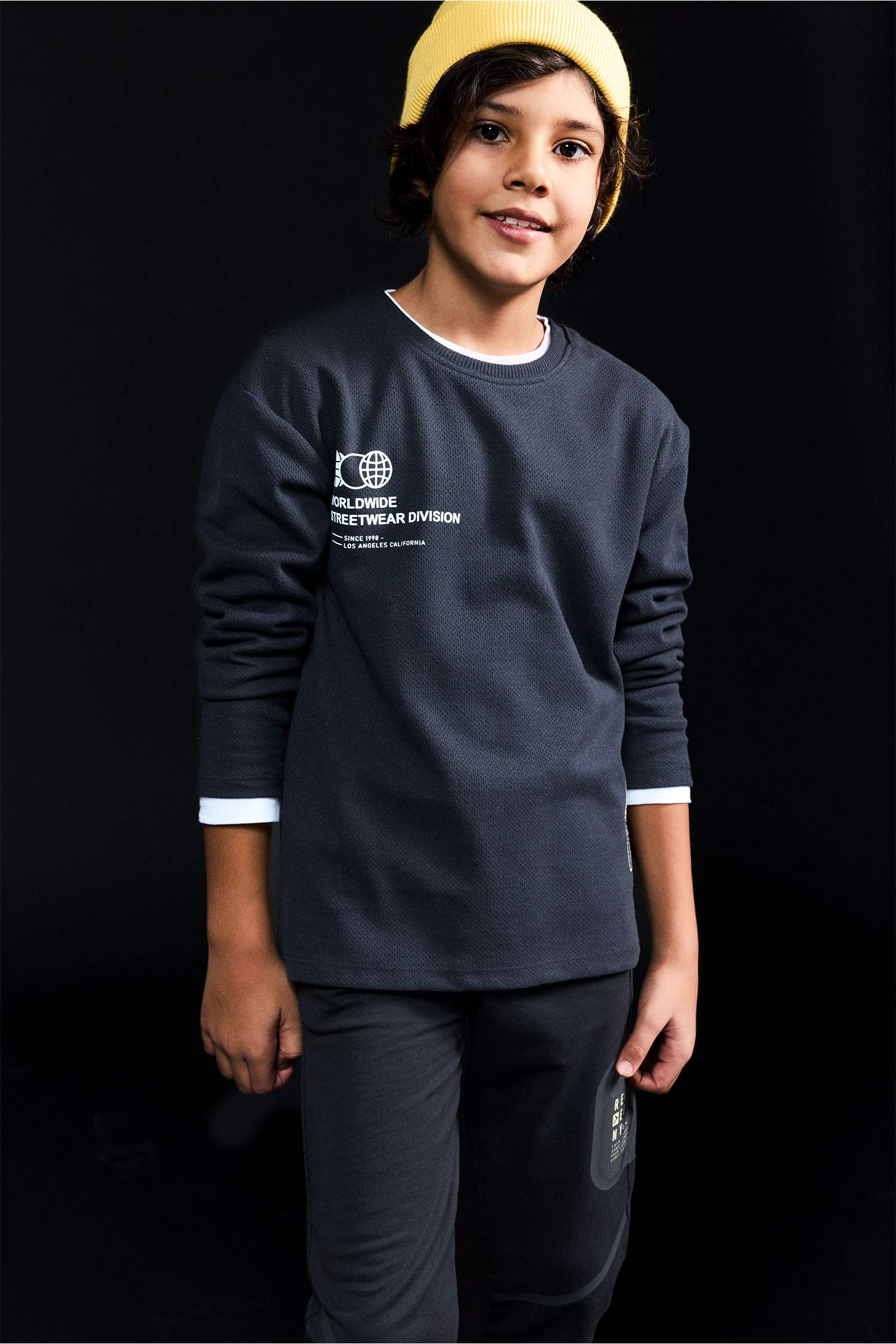 Boy Crew Neck Printed Long Sleeve T-Shirt